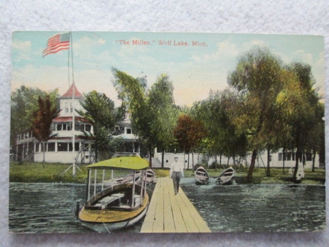 Antique The Millen, Wolfe Lake, Michigan Postcard Antique The Millen, Wolfe Lake, Michigan Postcard