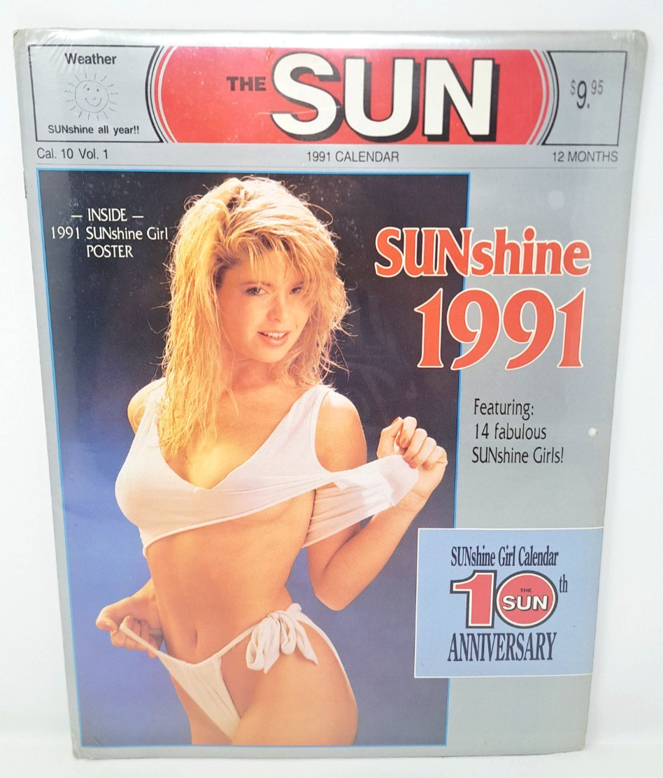 VTG 1991 Toronto SUN Sunshine Girl Pinup Bikini Calendar Sealed Poster NOS Sexy