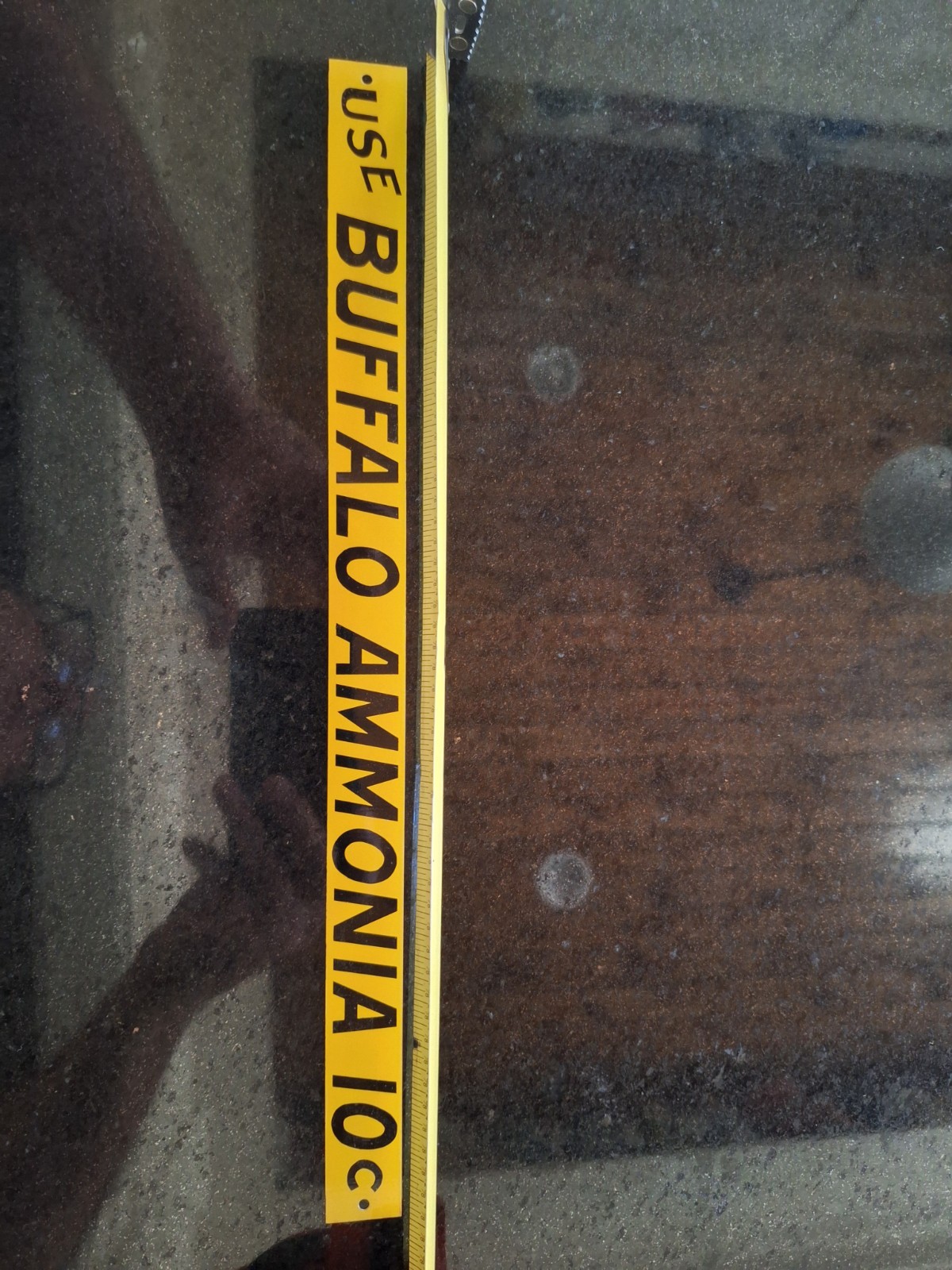NOS 1915 Buffalo Ammonia 10 c TIN TACKER SIGN