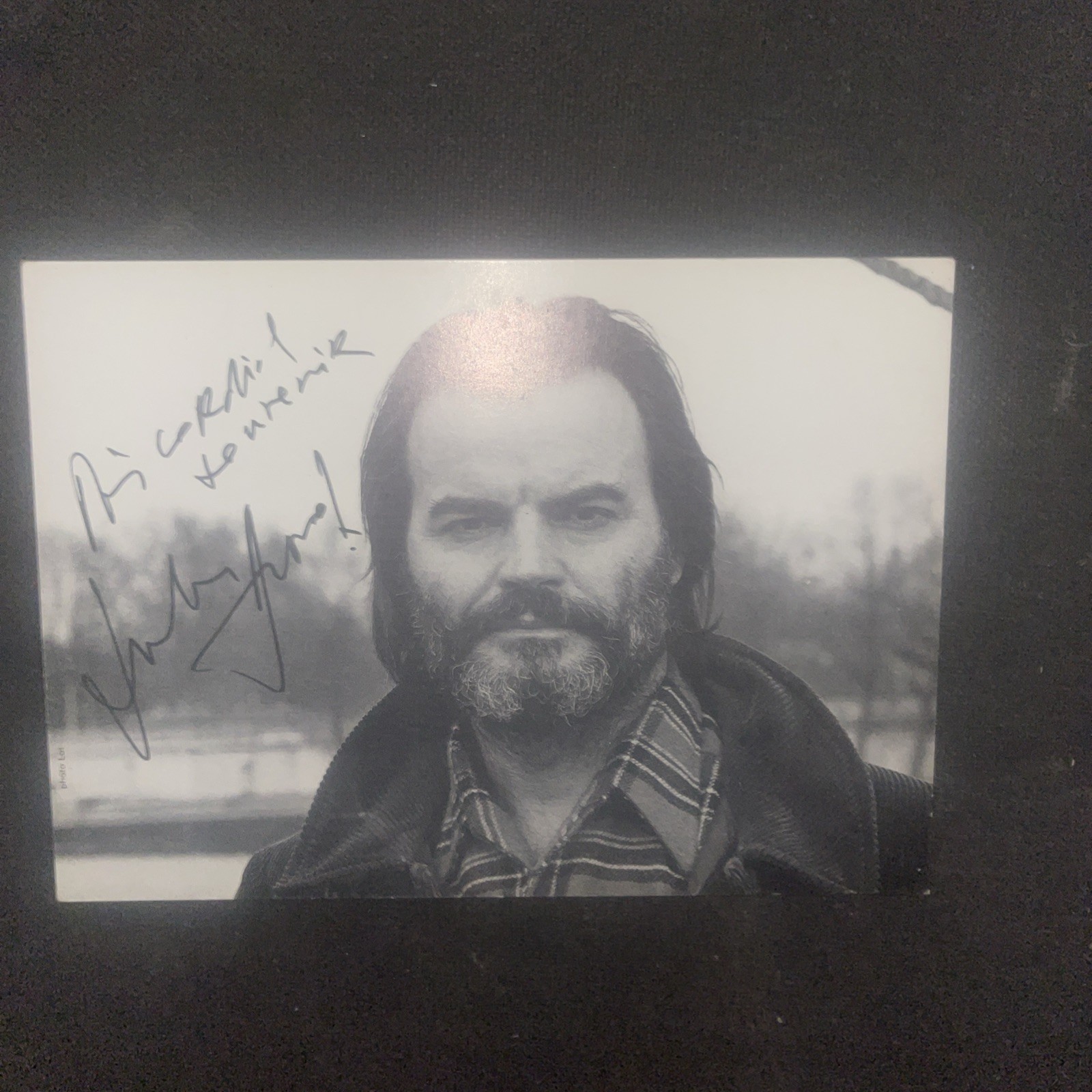 Postcard actor Jean Claude Drouot Signature Autograph