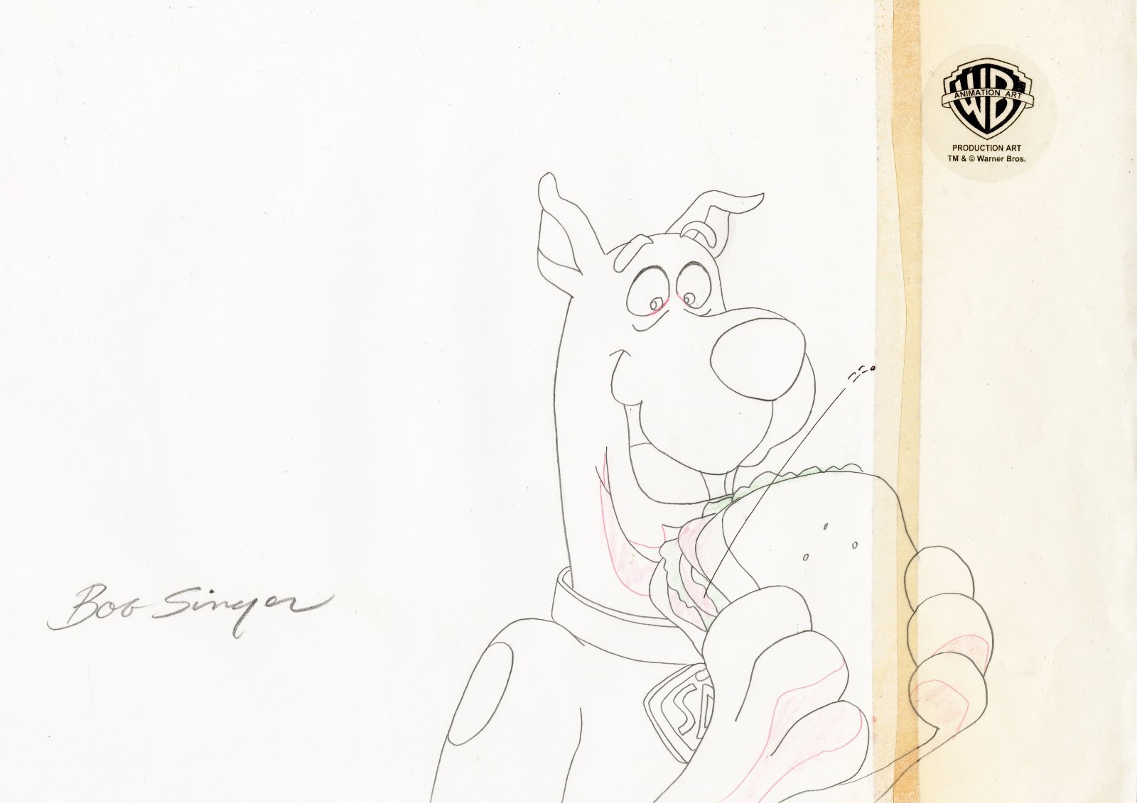 Scooby Doo-Original Production Drawing-Zombie Island-Signed Bob Singer
