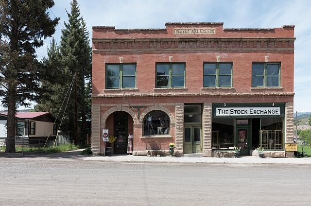 Photo:Ridgway Colorado Bank Building 1911 The Stock Exchange San Juans
