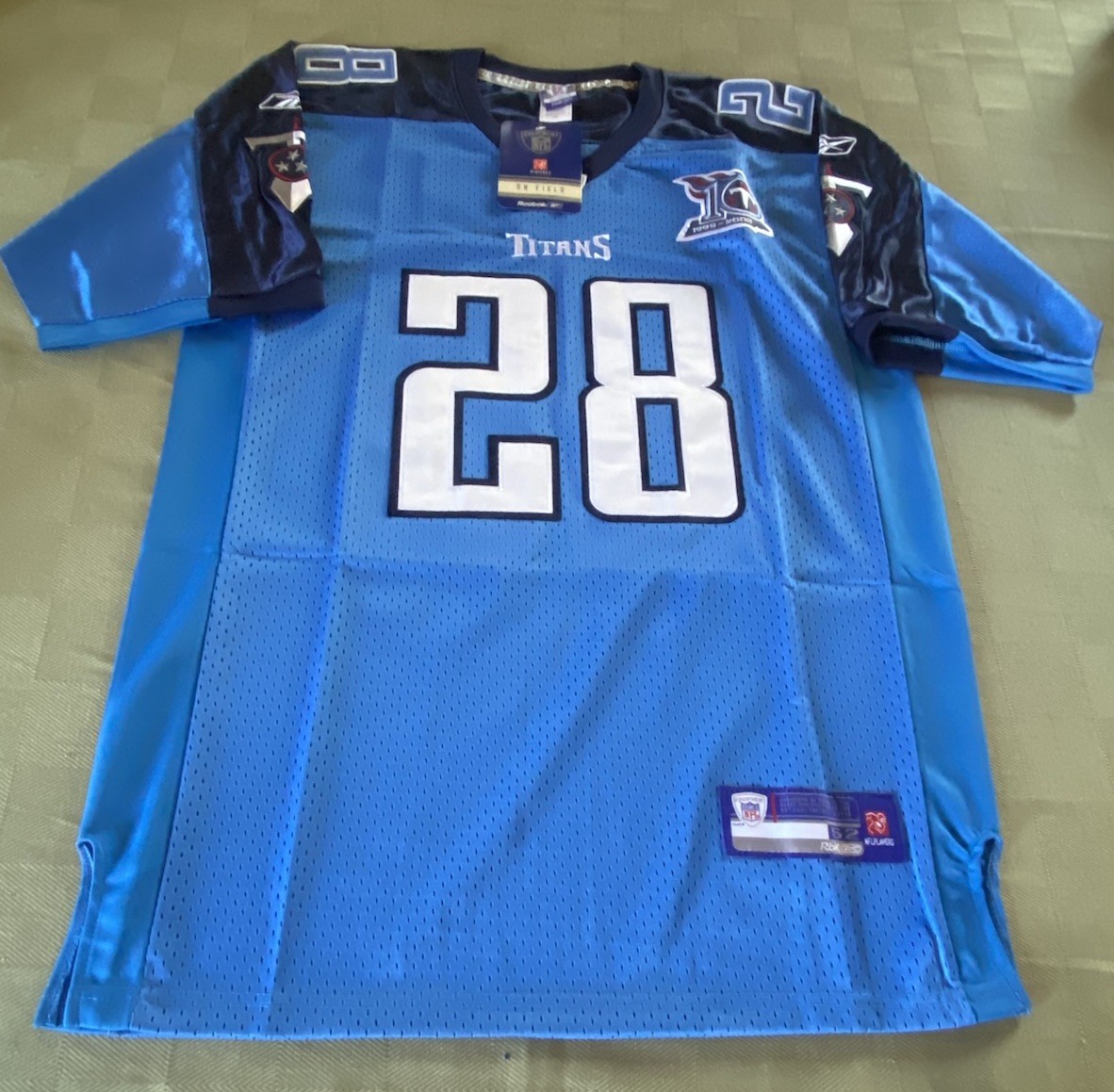 VTG Chris Johnson Reebok Tennessee Titans Jersey Size 52 XL CJ2K Blue NWT 10th