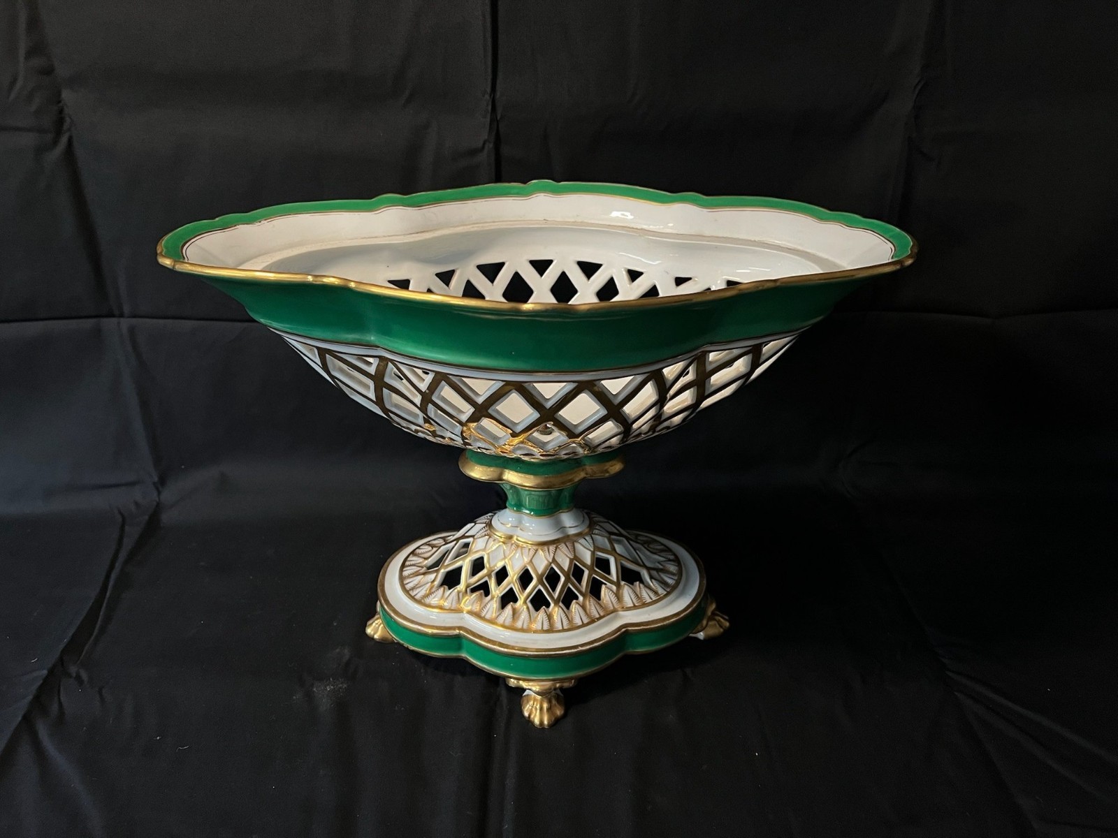 Antique Reticulated Gold Gilt Porcelain Compote Bowl – Shreve, Crump & Low 1800s