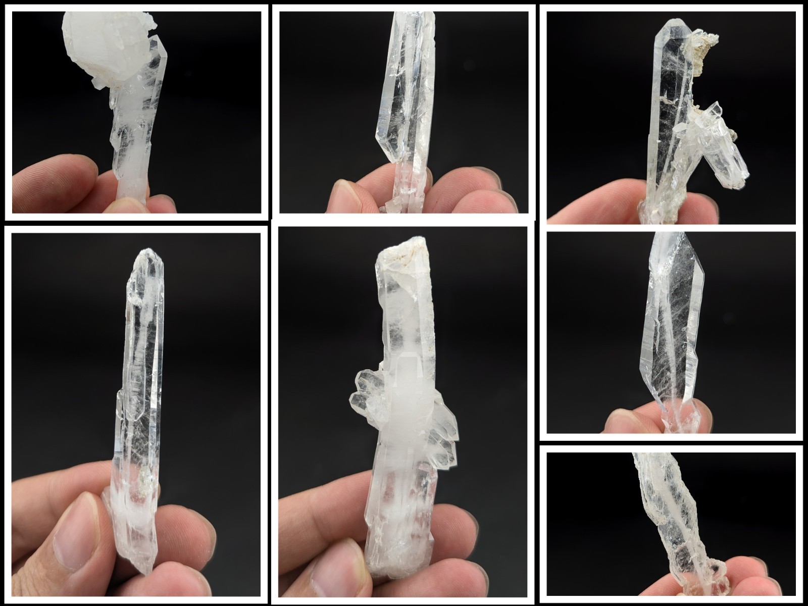 Beautiful Faden Quartz Crystals Lot, 7 Pieces, Nice Sizes, Balochistan Pak, 87g Beautiful Faden Quartz Crystals Lot, 7 Pieces, Nice Sizes, Balochistan Pak, 87g