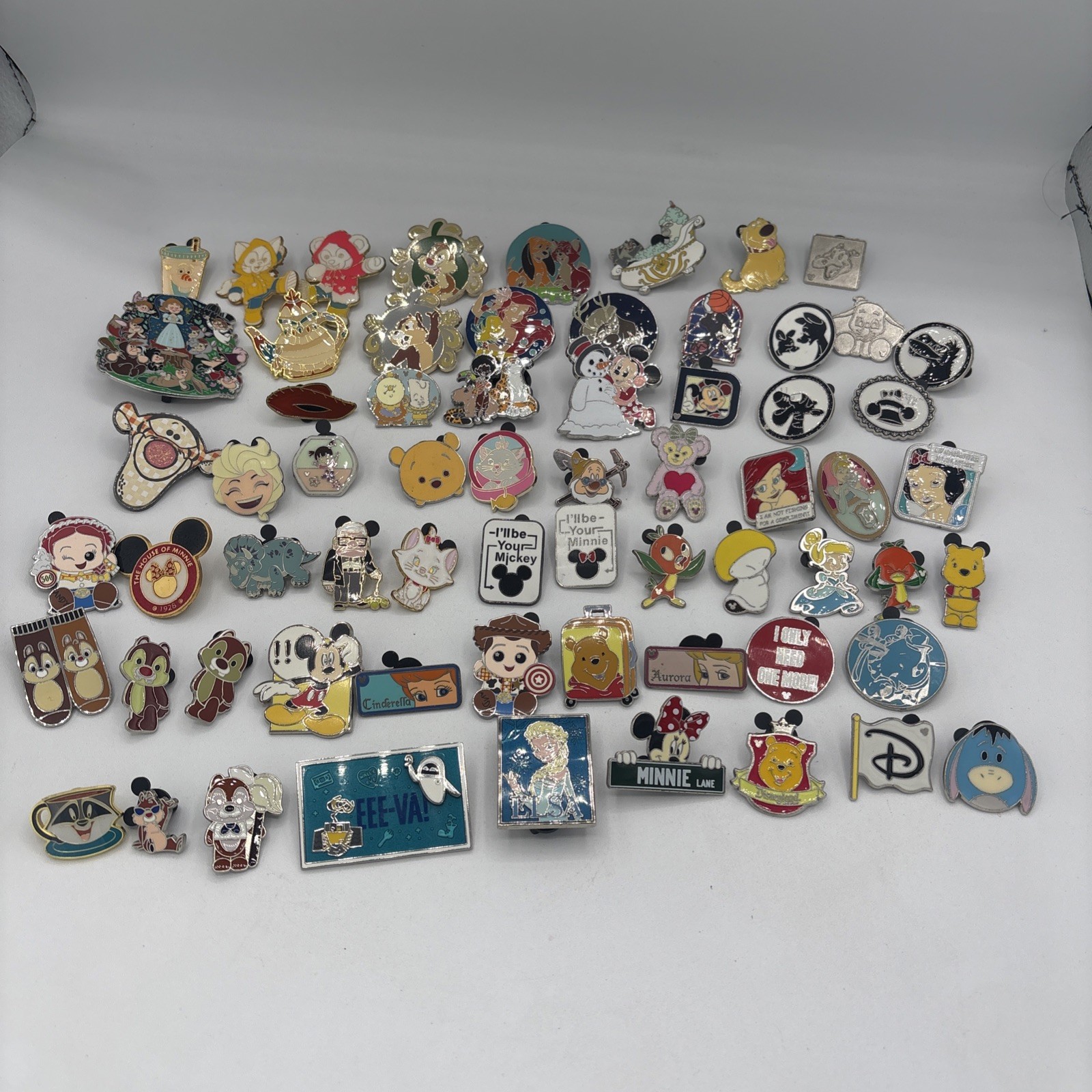 Disney Trading Pin Lot of 65 Hidden Mickey Mystery Pins Rare Authentic Traders