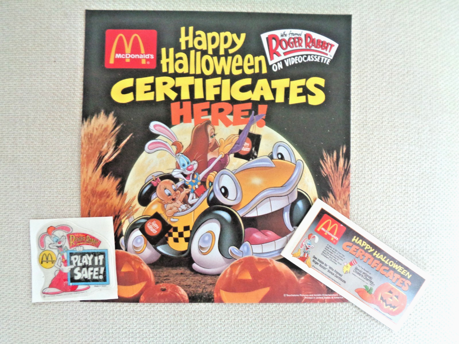 McDonald\'s Halloween Certificates & Display Sign