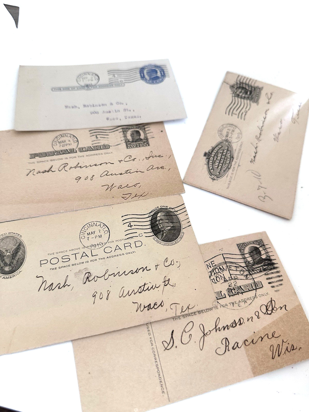 Lot Of 5 Antique Advertising Postcards 1910-1911 Old English Floor Wax A S Boyle