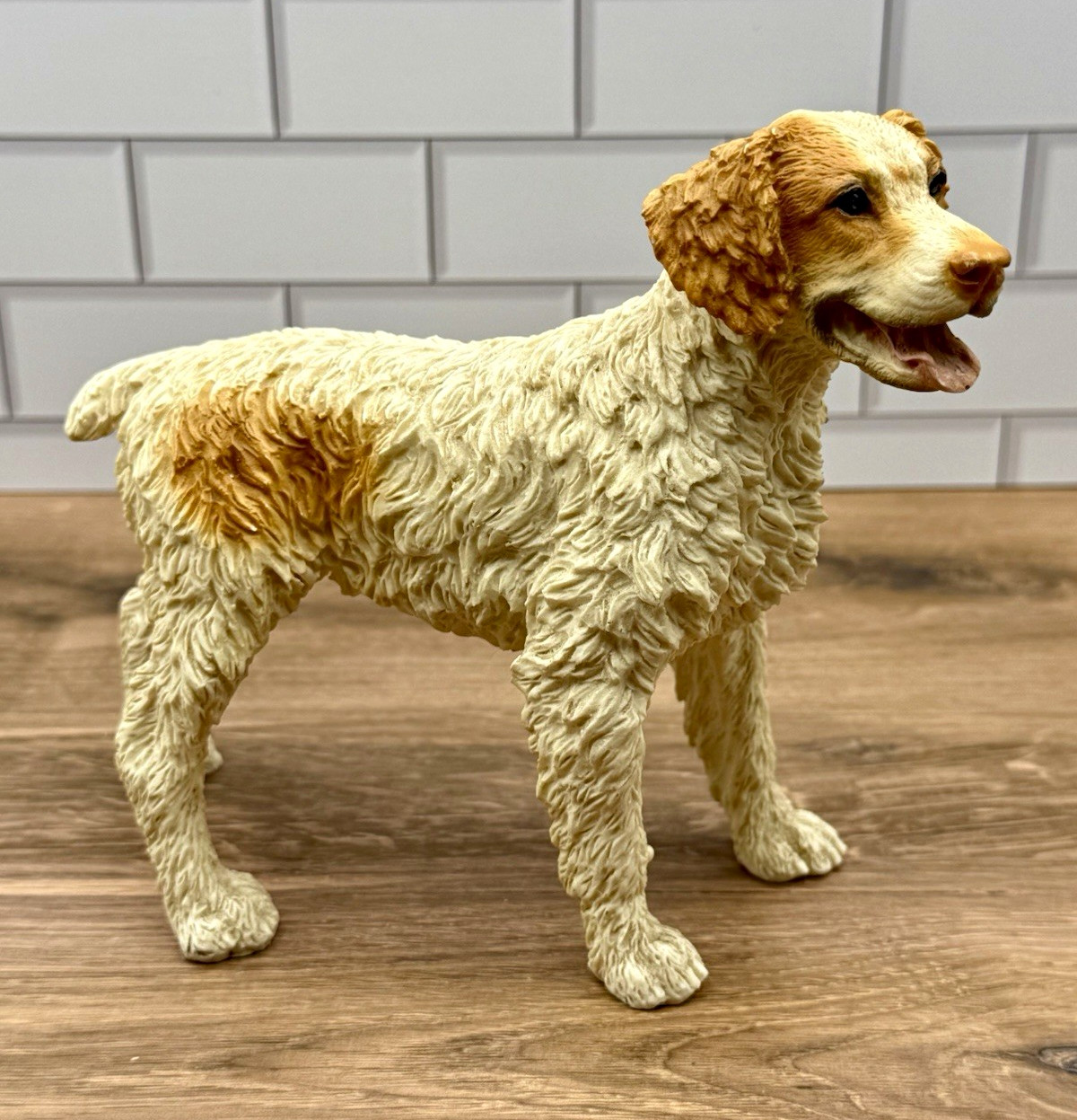 Castagna Made in Italy Dog Figurine 6in Brittany Spaniel Resin Animal Decor VTG