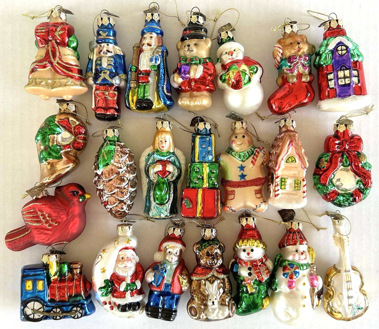 Thomas Pacconi Blown Glass Christmas Classics Ornaments Lot Of 22