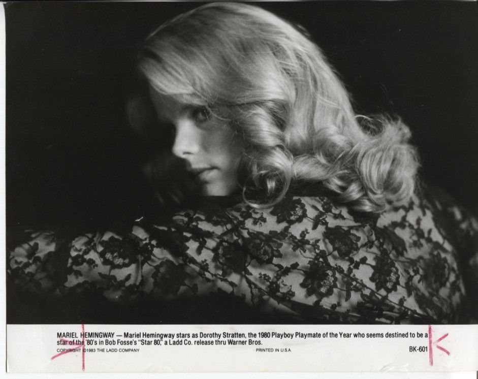 1984 Press Photo Actress Mariel Hemingway as Dorothy Stratten in Film 