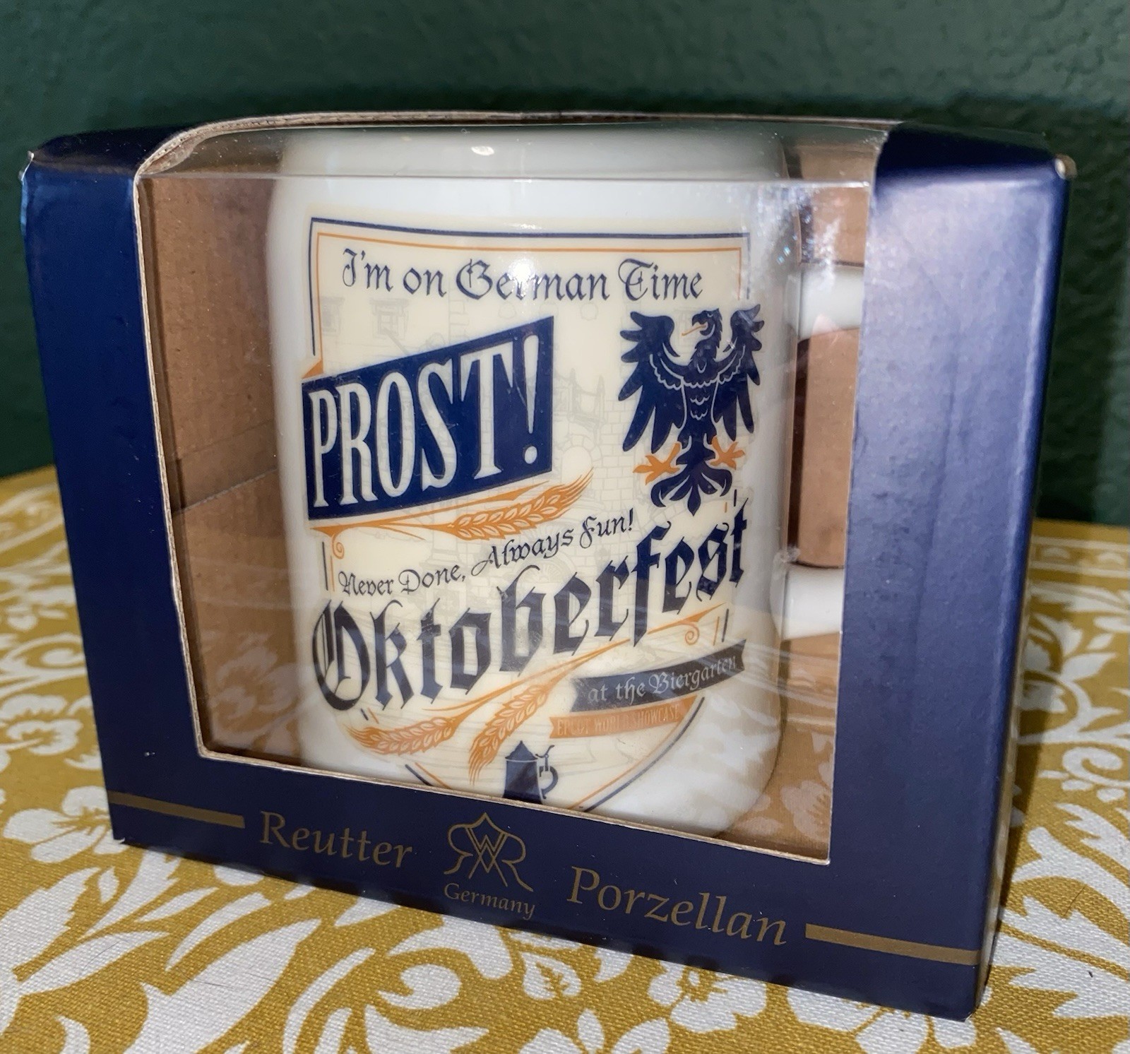 Disney Parks ~ Reutter Porzellan Prost Germany Oktoberfest Coffee Mug ~ NIB
