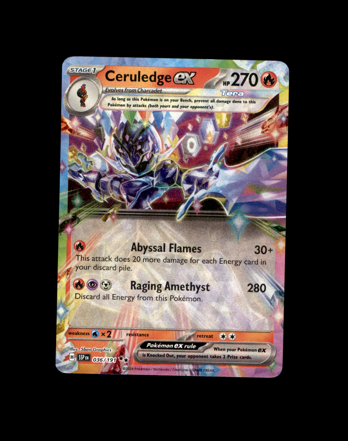 Ceruledge ex 036/191 Surging Sparks Double Rare Pokemon TCG 2024 NM