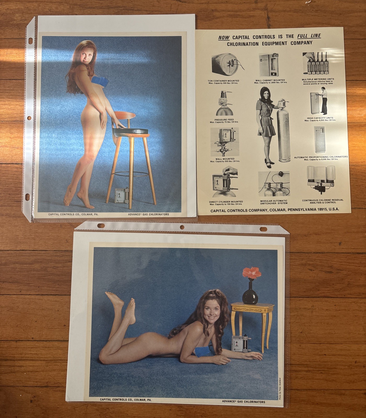 Rare Vintage Capital Controls Co. Advance Gas Chlorinators Nude Advertisement