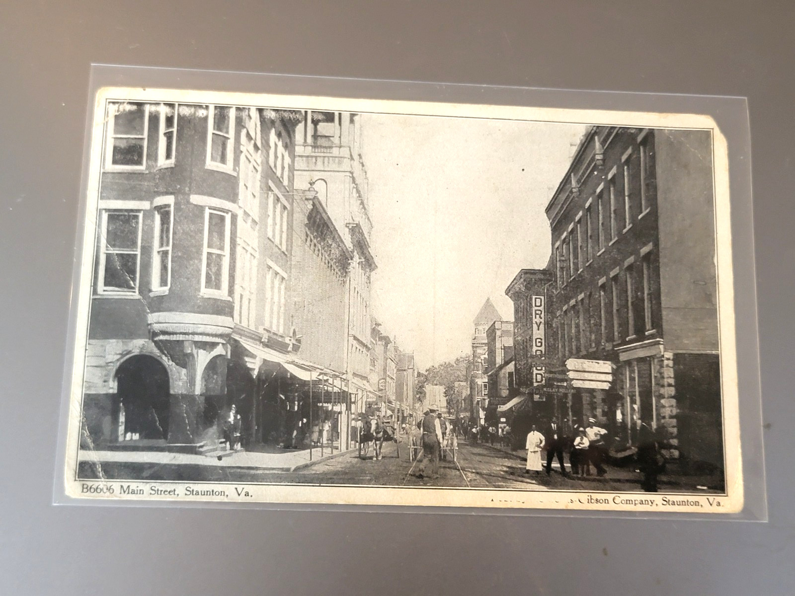 Early View Main Street Staunton Virginia Divided Back  Postcard Posted 1910