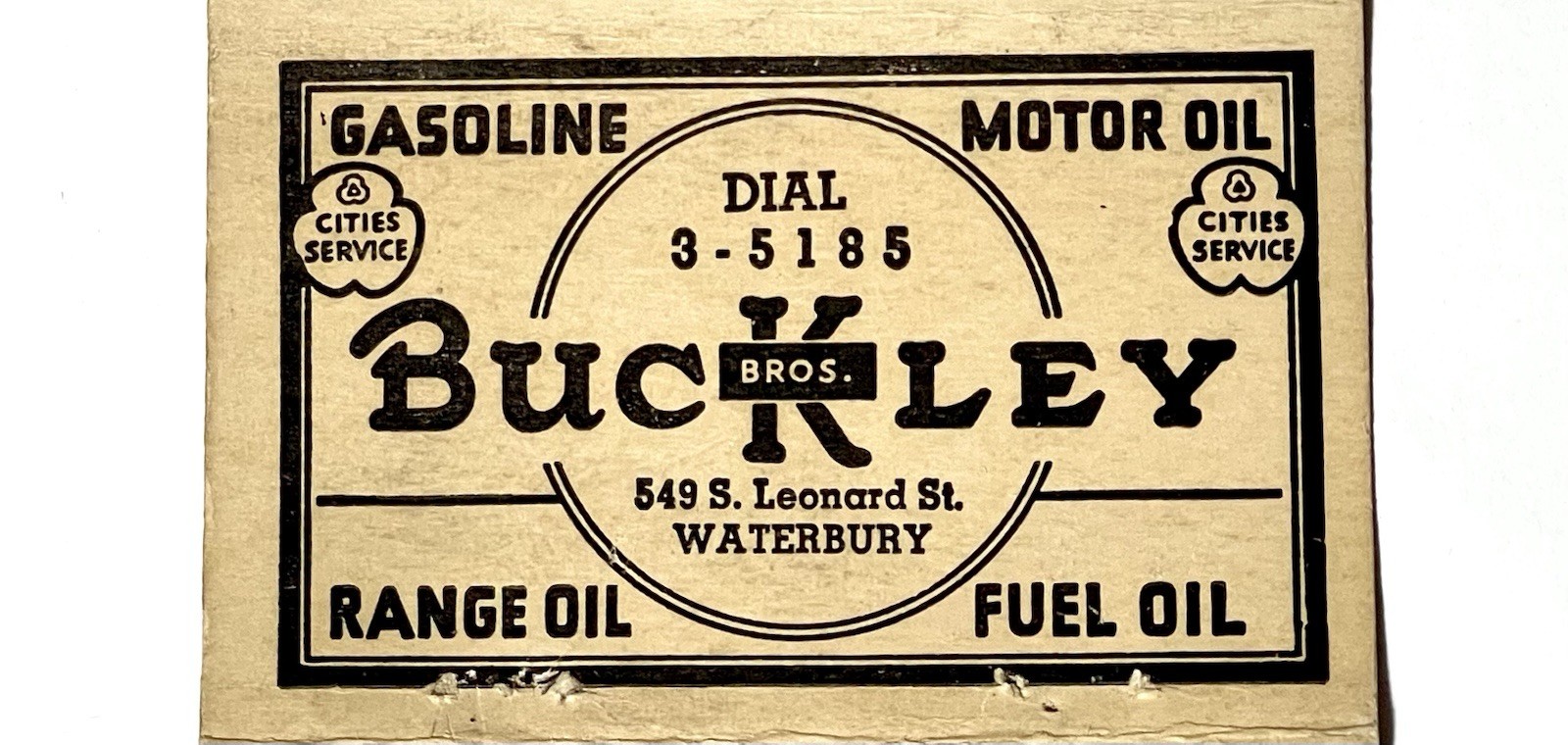 WATERBURY, CT 1940\'S- BUCKLEY BROS. CITIES SERVICE & JOSEPH KEENAN, S. LEONARD WATERBURY, CT 1940\'S- BUCKLEY BROS. CITIES SERVICE & JOSEPH KEENAN, S. LEONARD
