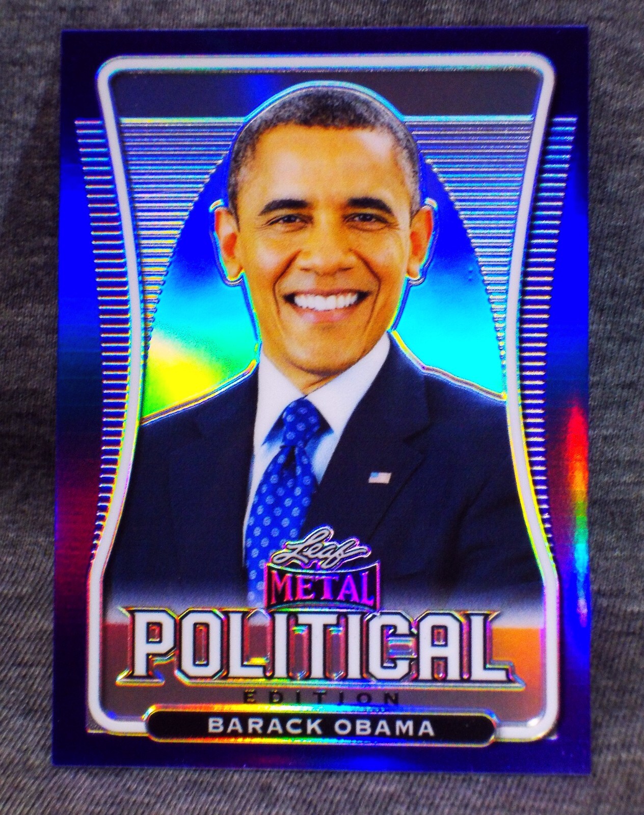 Barack Obama ⌛ PURPLE Rainbow Prism REFRACTOR Leaf Metal 2020 Political ONLY 20