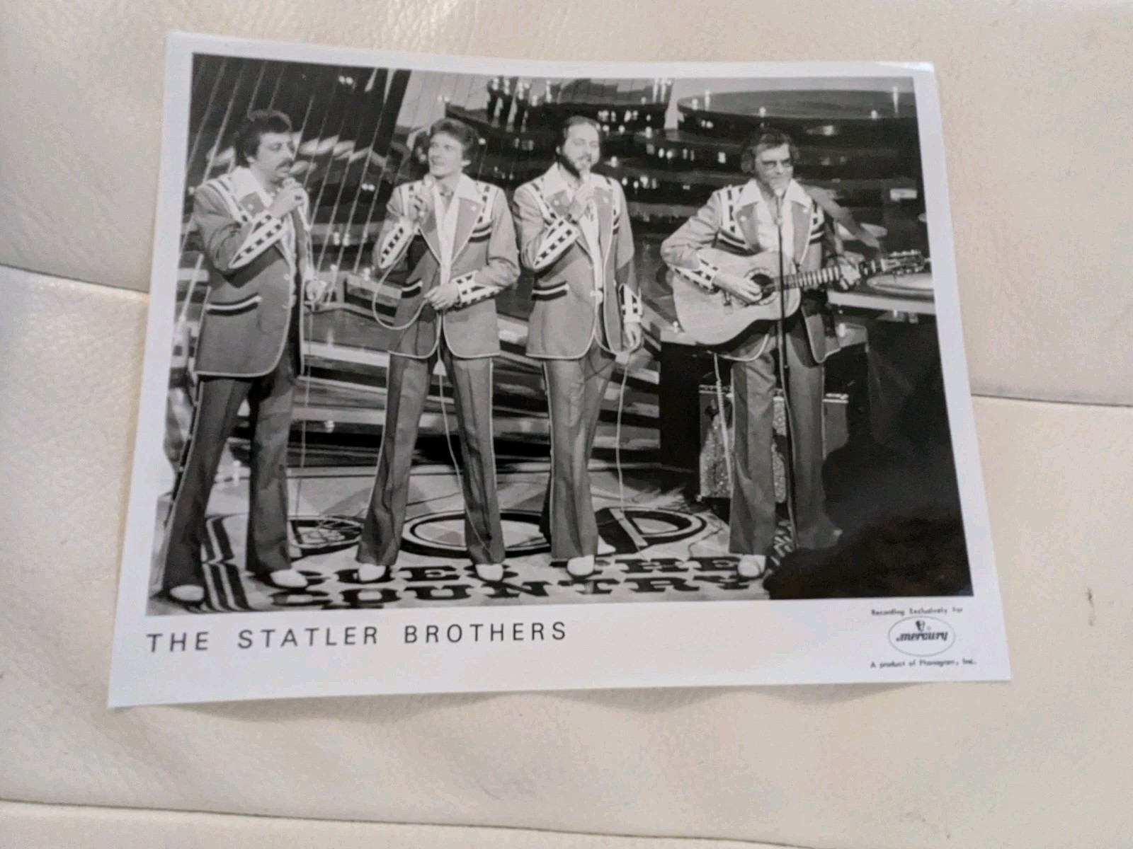 The Statler Brothers 1980 Mercury Records Promo Photo With Press Info On Back