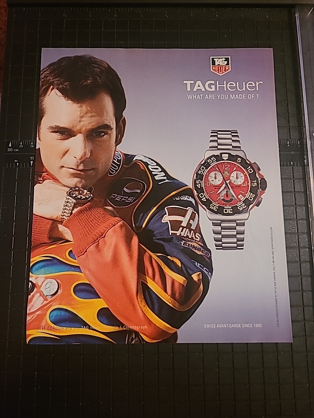 Tag Heuer Formula 1 Chronograph Jeff Gordon Print Ad 2005 8.5x10.5 Tag Heuer Formula 1 Chronograph Jeff Gordon Print Ad 2005 8.5x10.5