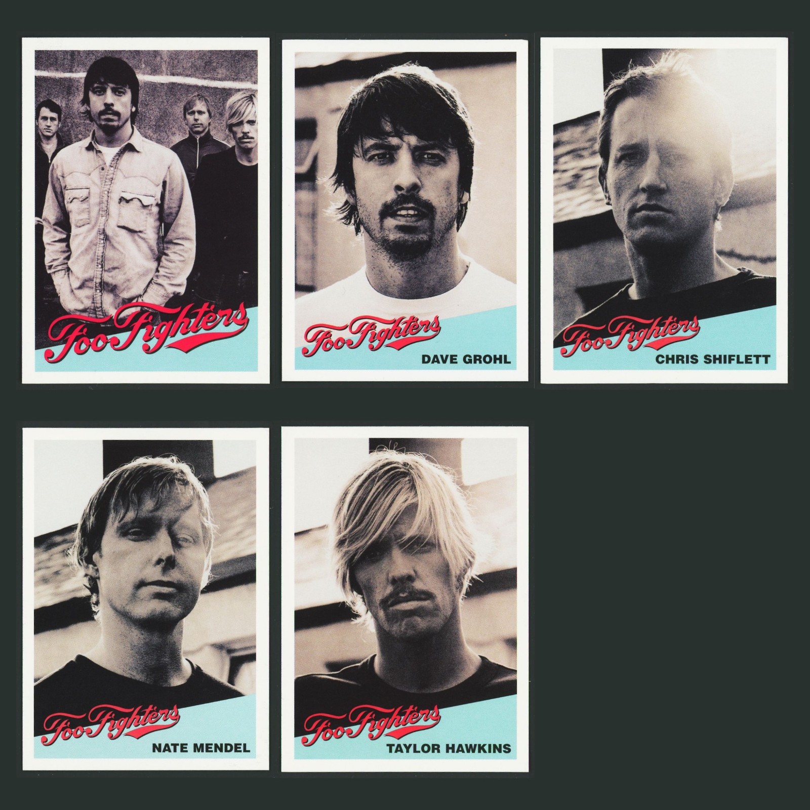 Foo Fighters Cards 5 Card Set 2003 Tour Merch Dave Grohl Shiflet Mendel Hawkins