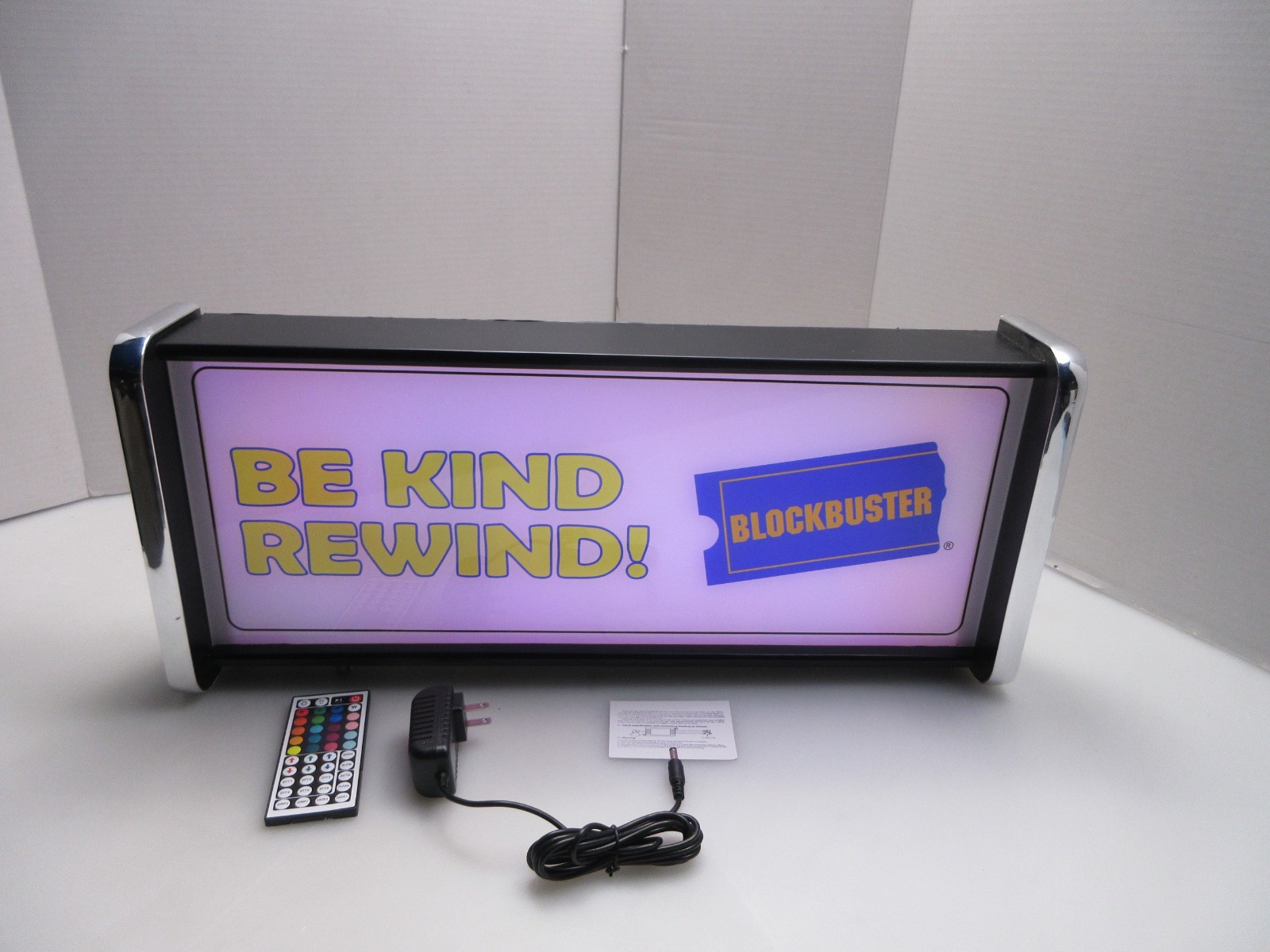 Blockbuster Be kind Rewind LED Display lighted sign lightbox Wall hanging Light