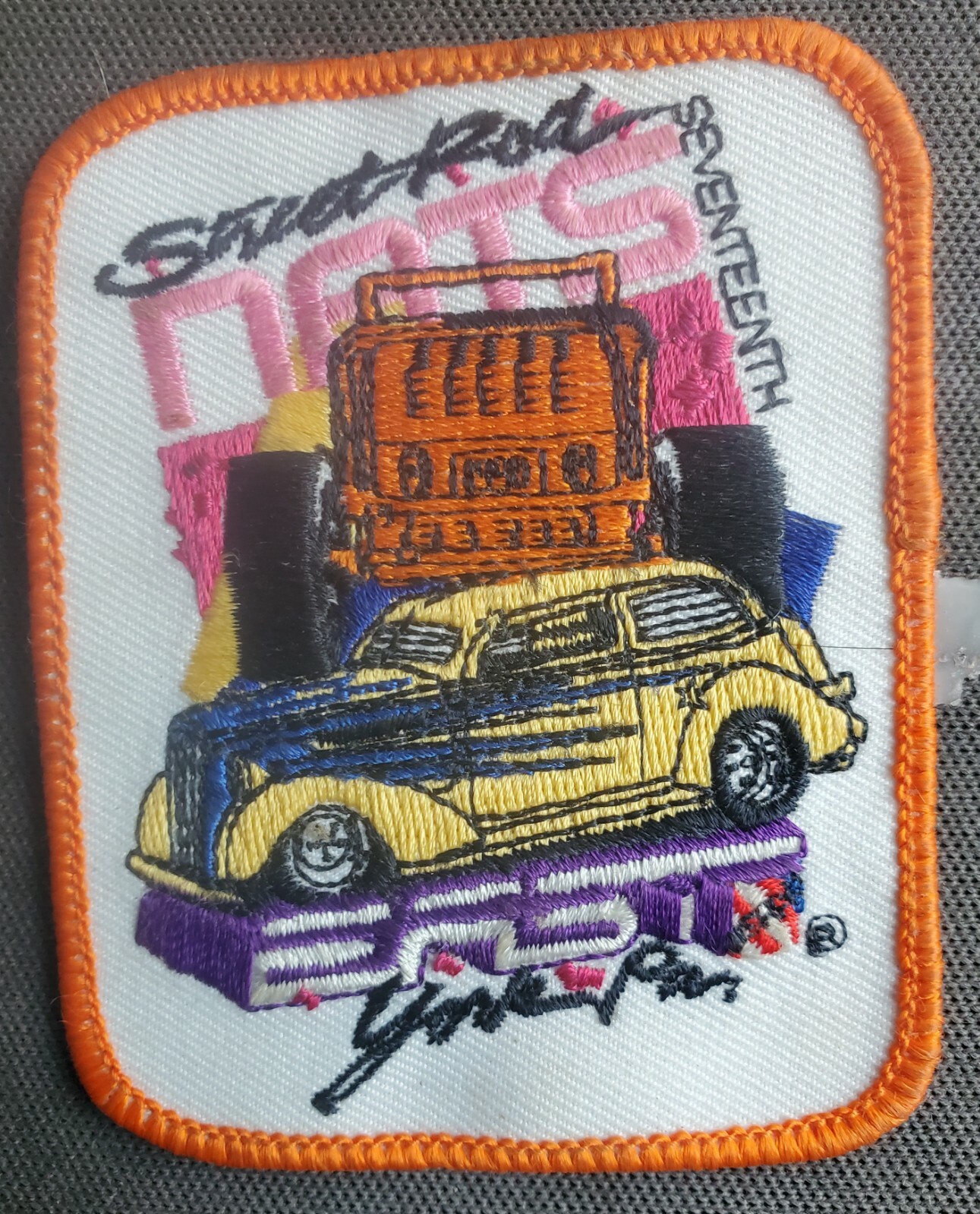 Vtg 17th Street Rod East Nationals Embroidered Car Patch NOS York PA Automotive 