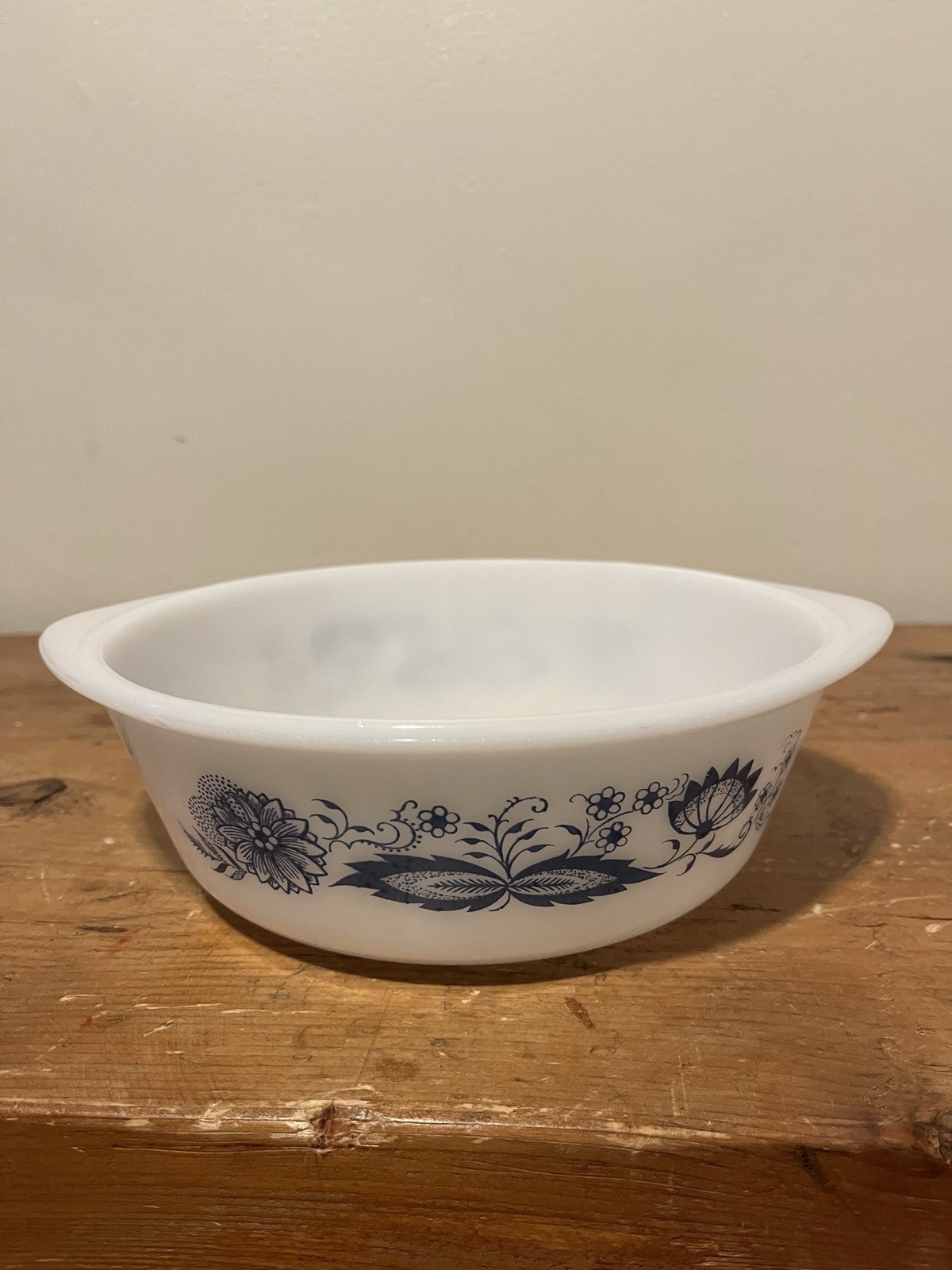 Glasbake 2Qt Blue Onion Ovenware - Vintage, ~9\