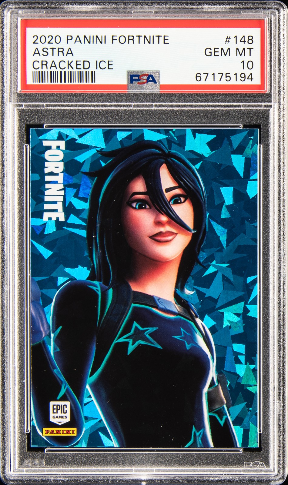 2020 PANINI FORTNITE CRACKED ICE #148 ASTRA PSA 10