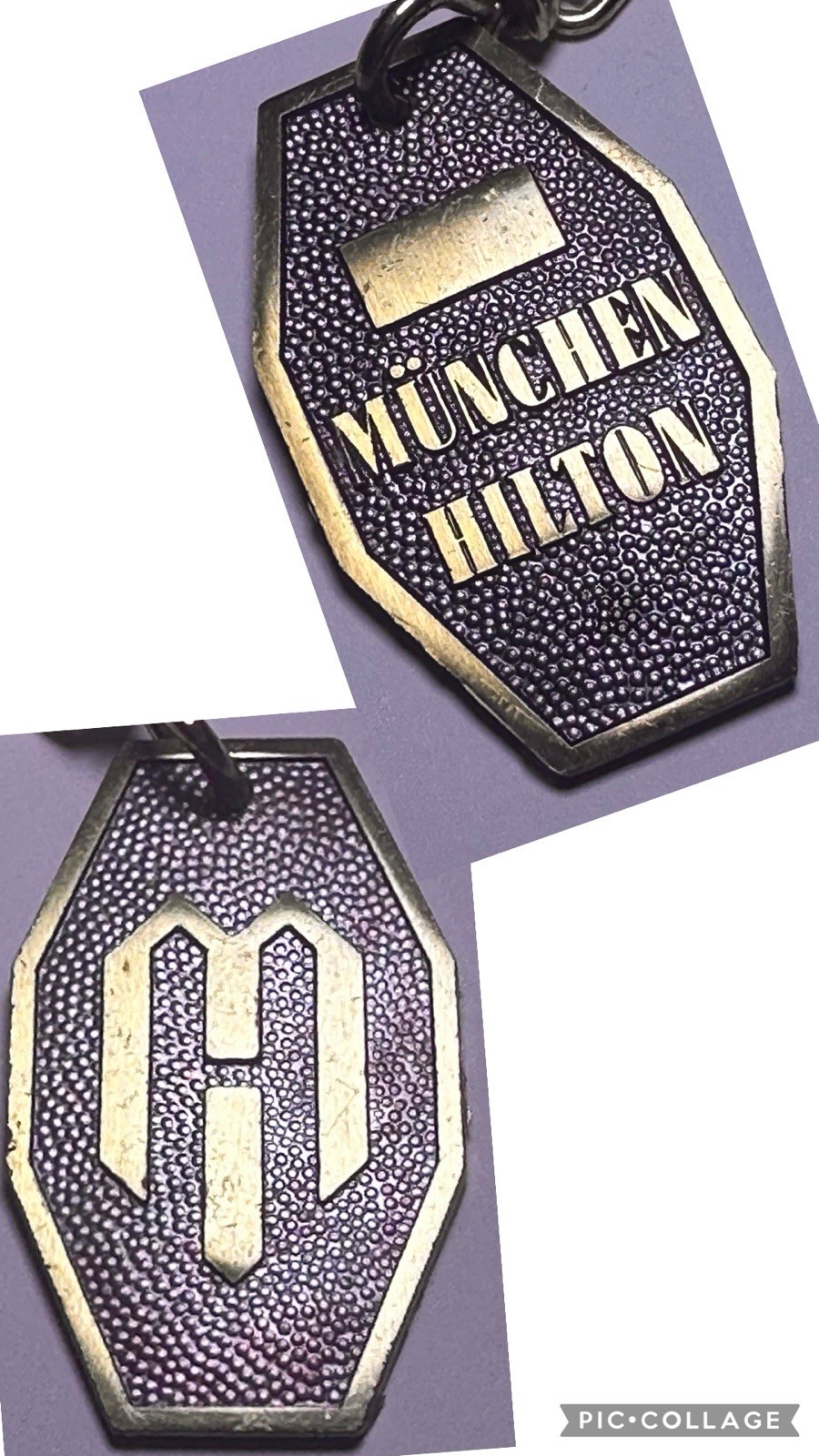 München Hilton Munich, Germany Deutschland Brass Hotel Room Key Fob No Key
