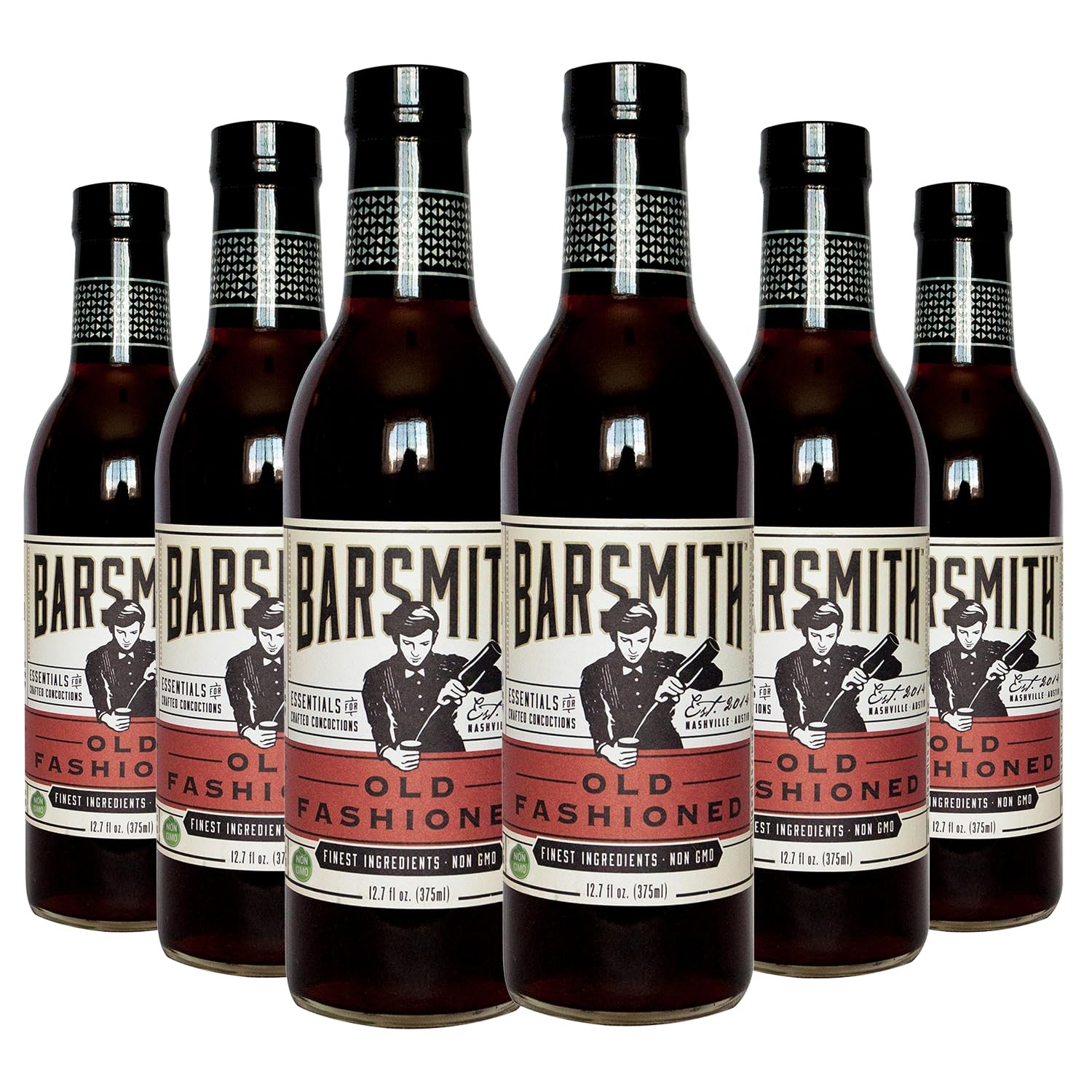 Barsmith Old Fashioned Mix Sweet Cherry Citrus 12.7oz (6-Pack) Whiskey Mixer