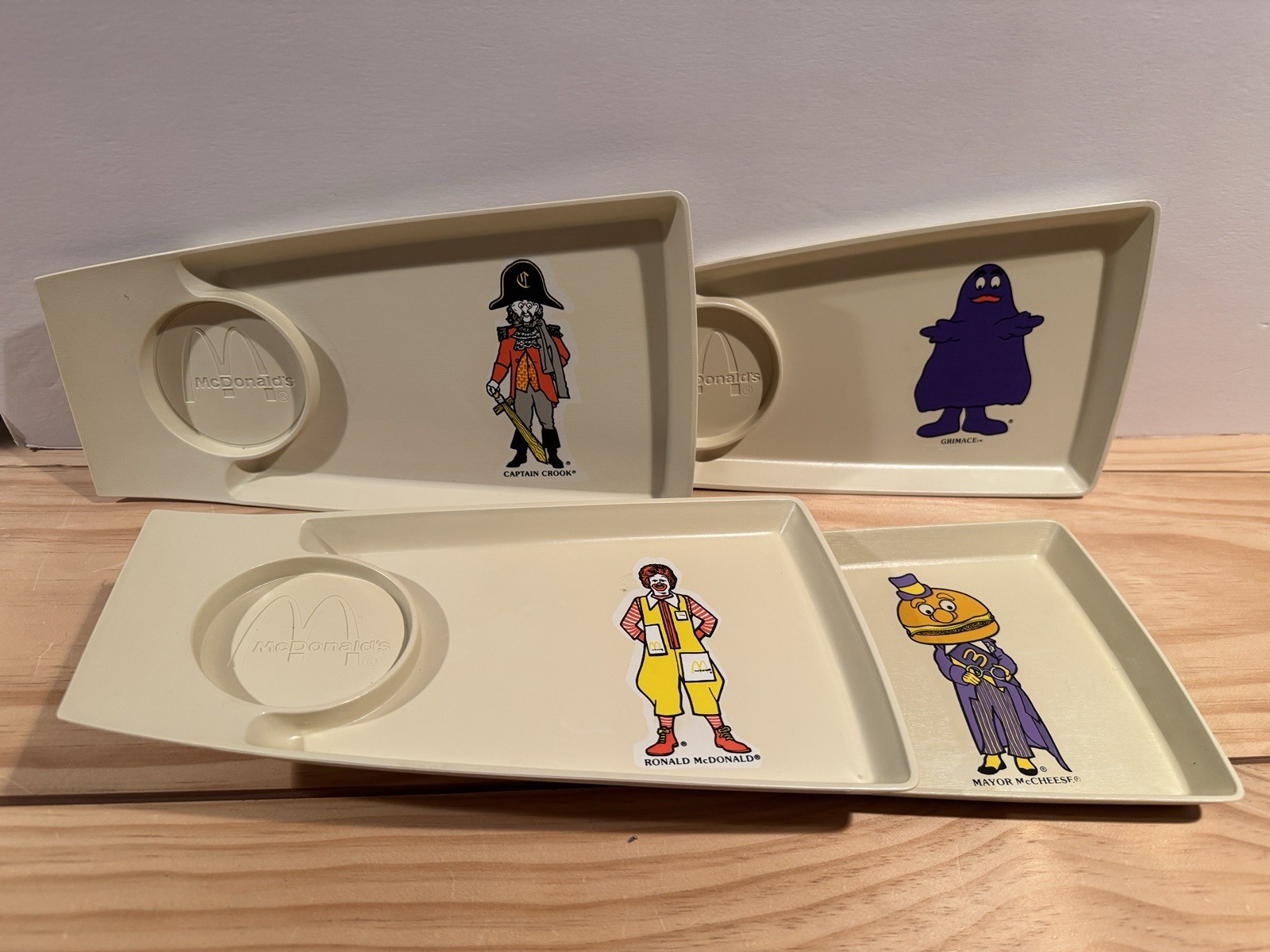 Vintage 1970s McDonalds Happy Meal Serving Tray Set