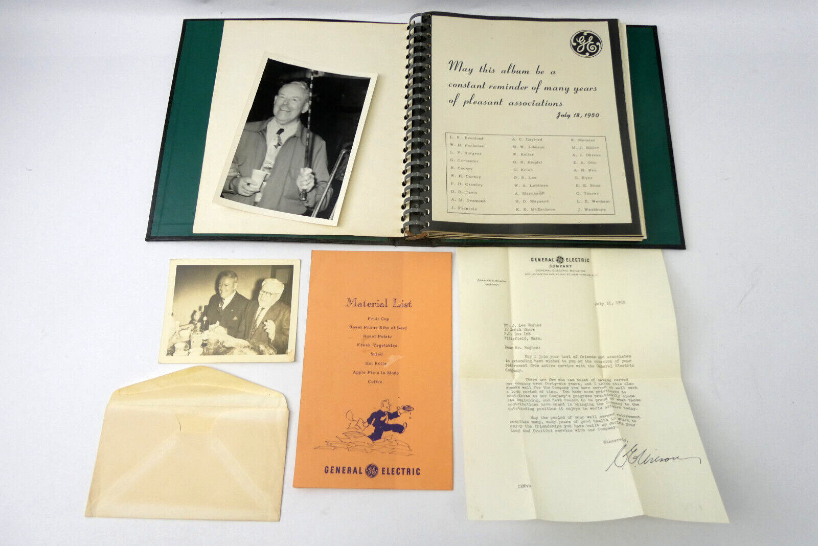 1950 GE General Electric Signed Charles Wilson President Retirement Letter Album