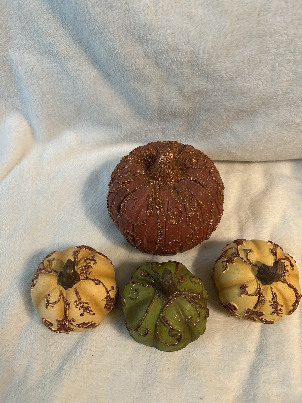 There Are 4 Pumpkins In This Group. They Were Bought At Hobby Lobby. Very Cute