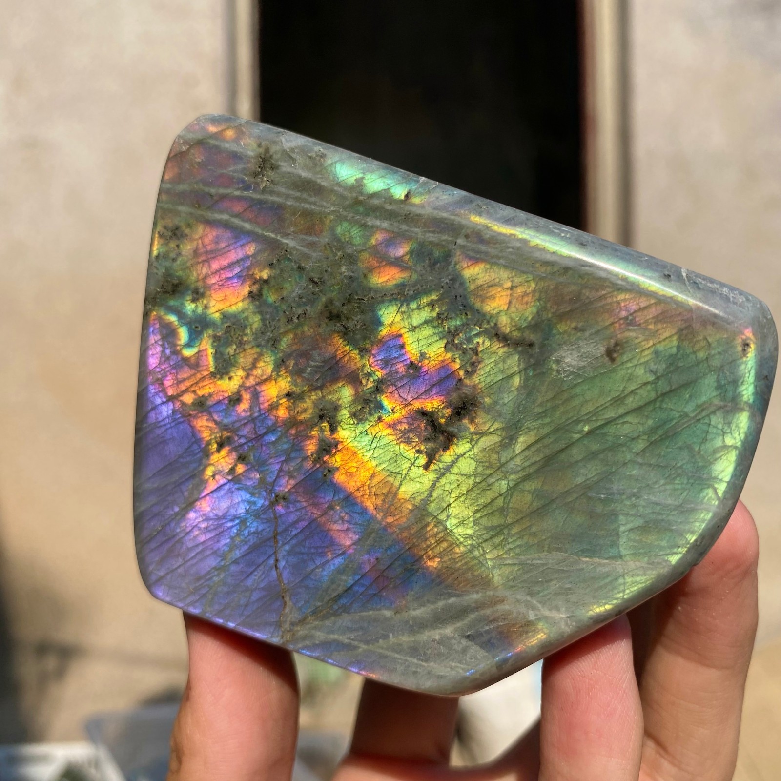 440g Top Labradorite Crystal Stone Natural Rough Mineral Specimen Healing