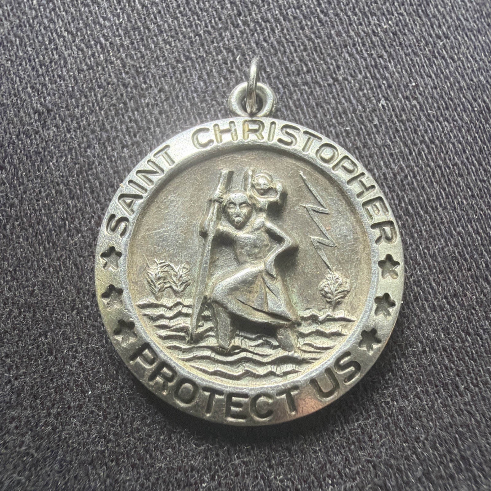 Vintage St Christopher Medal Chapel Sterling 1