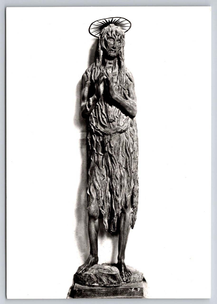 RPPC Florence Italy Art Sculpture Mary Magdalene by Donatello Religious Statue RPPC Florence Italy Art Sculpture Mary Magdalene by Donatello Religious Statue
