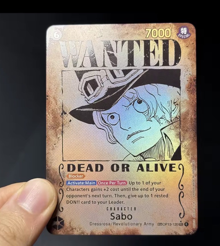 One piece card Sabo WANTED SP Alt Art OP13-120 SEC near mint English