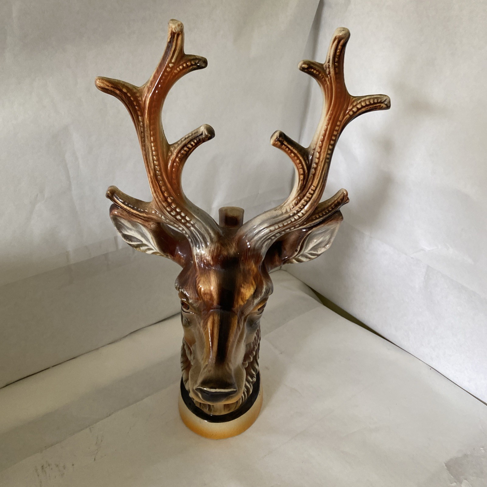 Vintage Barsottini Vino Rossi Elk Deer Decanter No Cork 