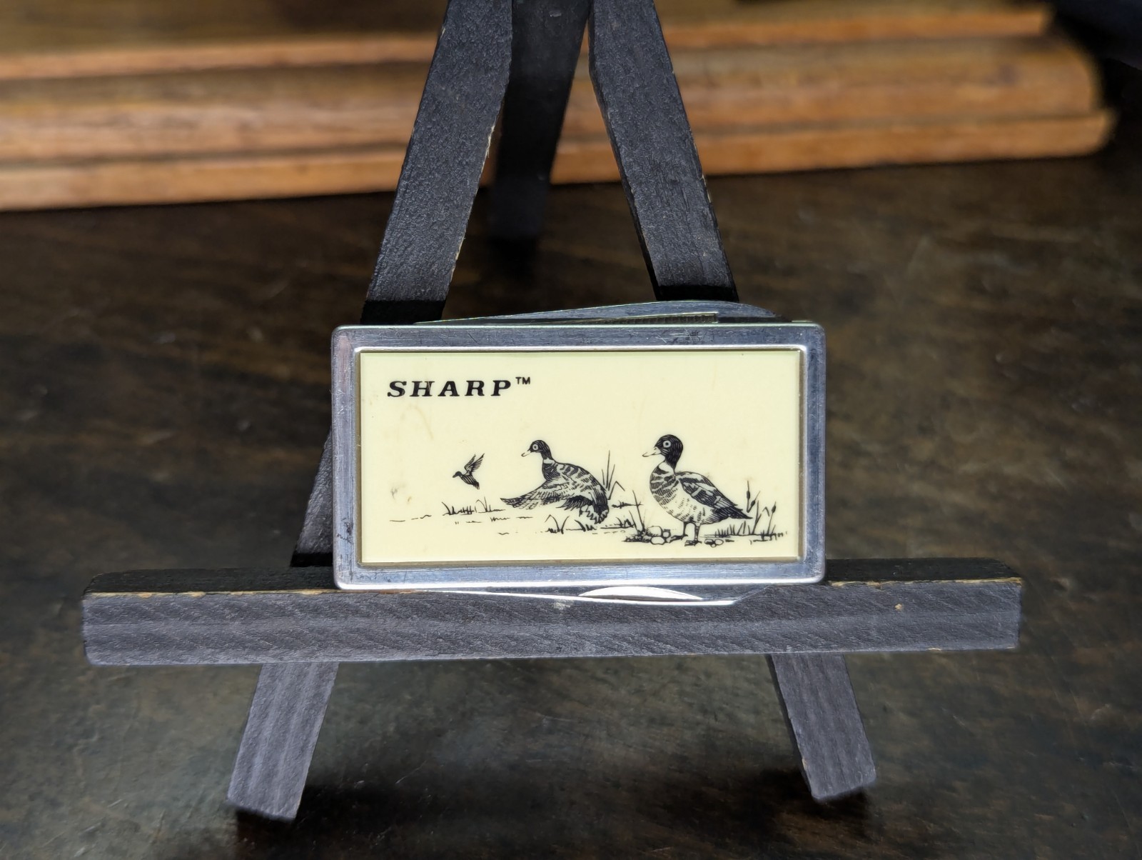 SHARP Duck Bay Money Clip Pocket Knife VINTAGE Wildlife Series Penknife/File