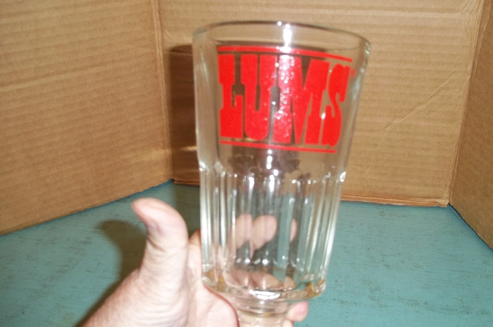 Vintage Lums Restaurant Glass Ice Cream Glass VG+