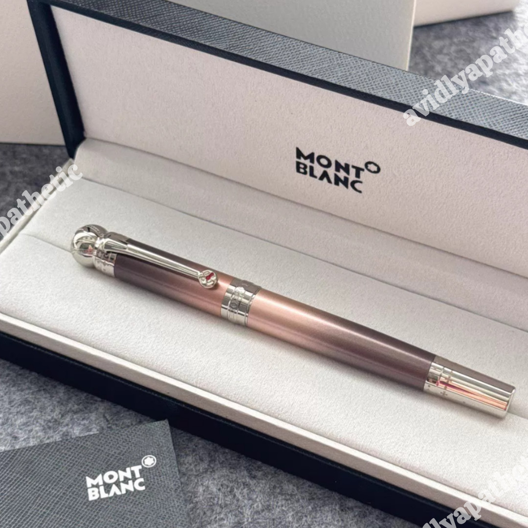 Montblanc Luxury Rollerball Rose Gold Smooth Body Writing Pen Gift New With box