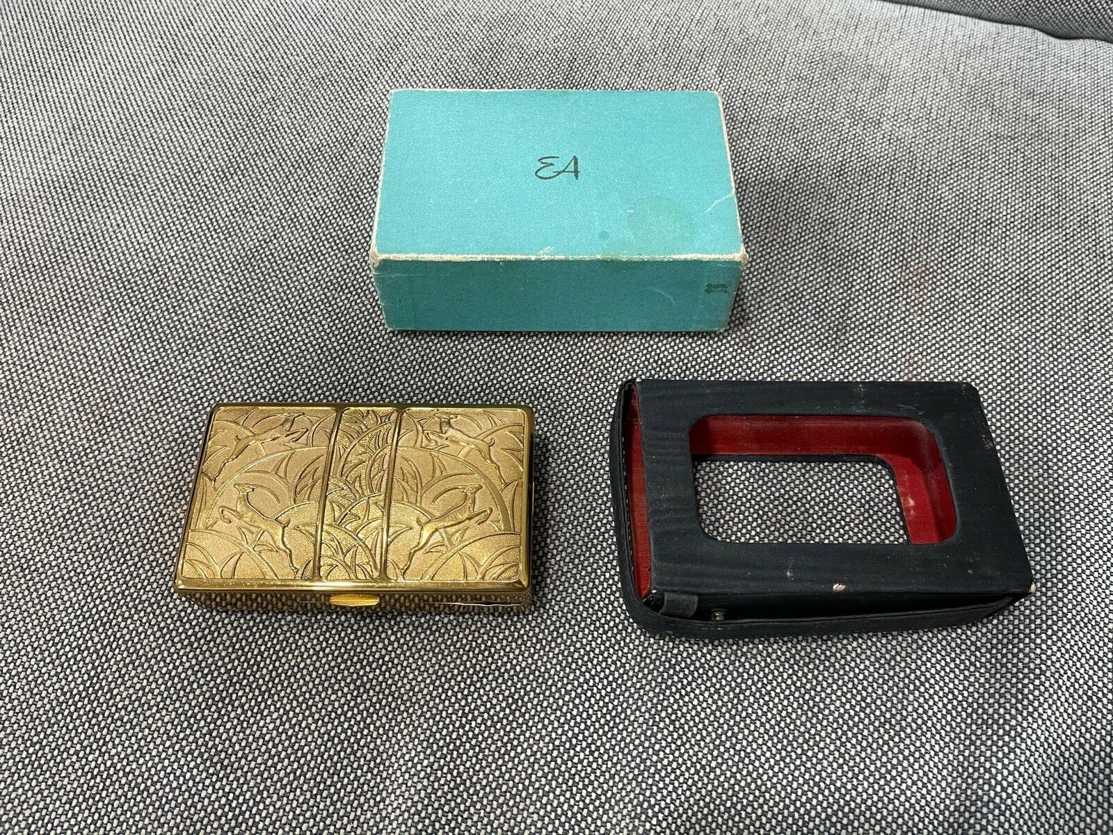 Vintage Elgin American Compact Carryall Gazelle Decoration w/ Original Box