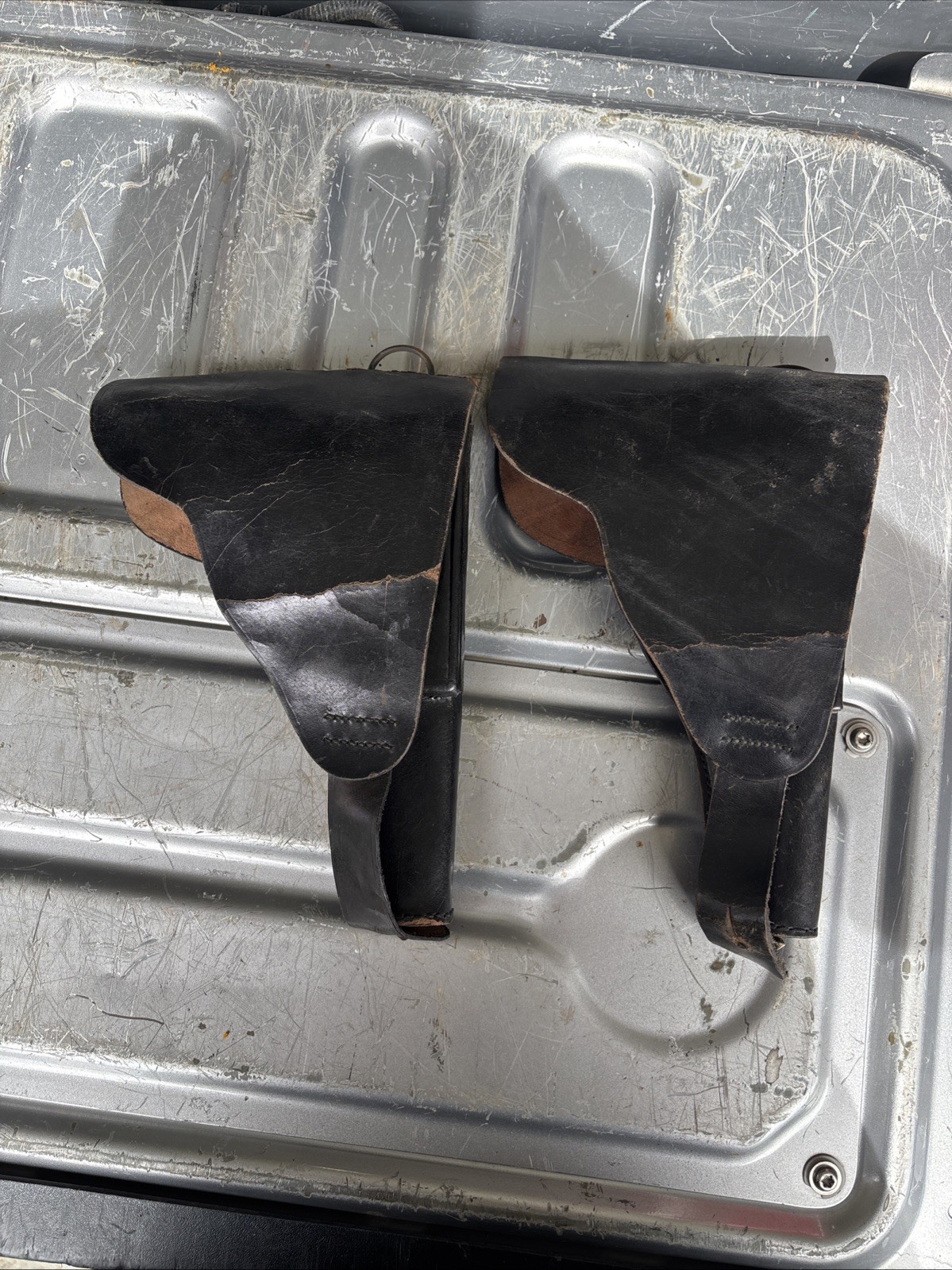 Rare SPANISH Pre WWII Flap Holster to fit the Astra 400 ? in 9mm Largo Lot Of 2