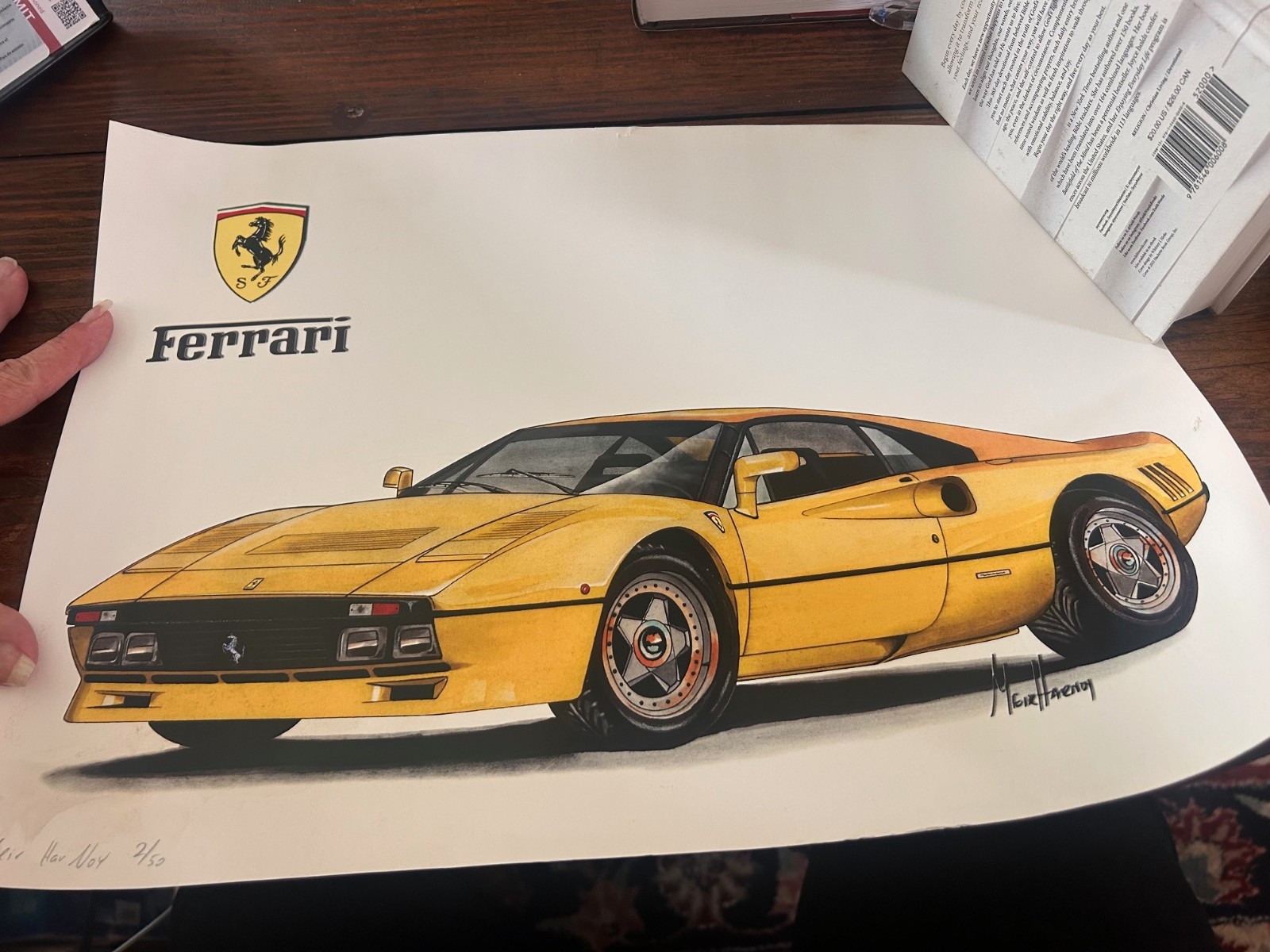 Ferrari 512 BB Art Print-Signed Automotive Illustration