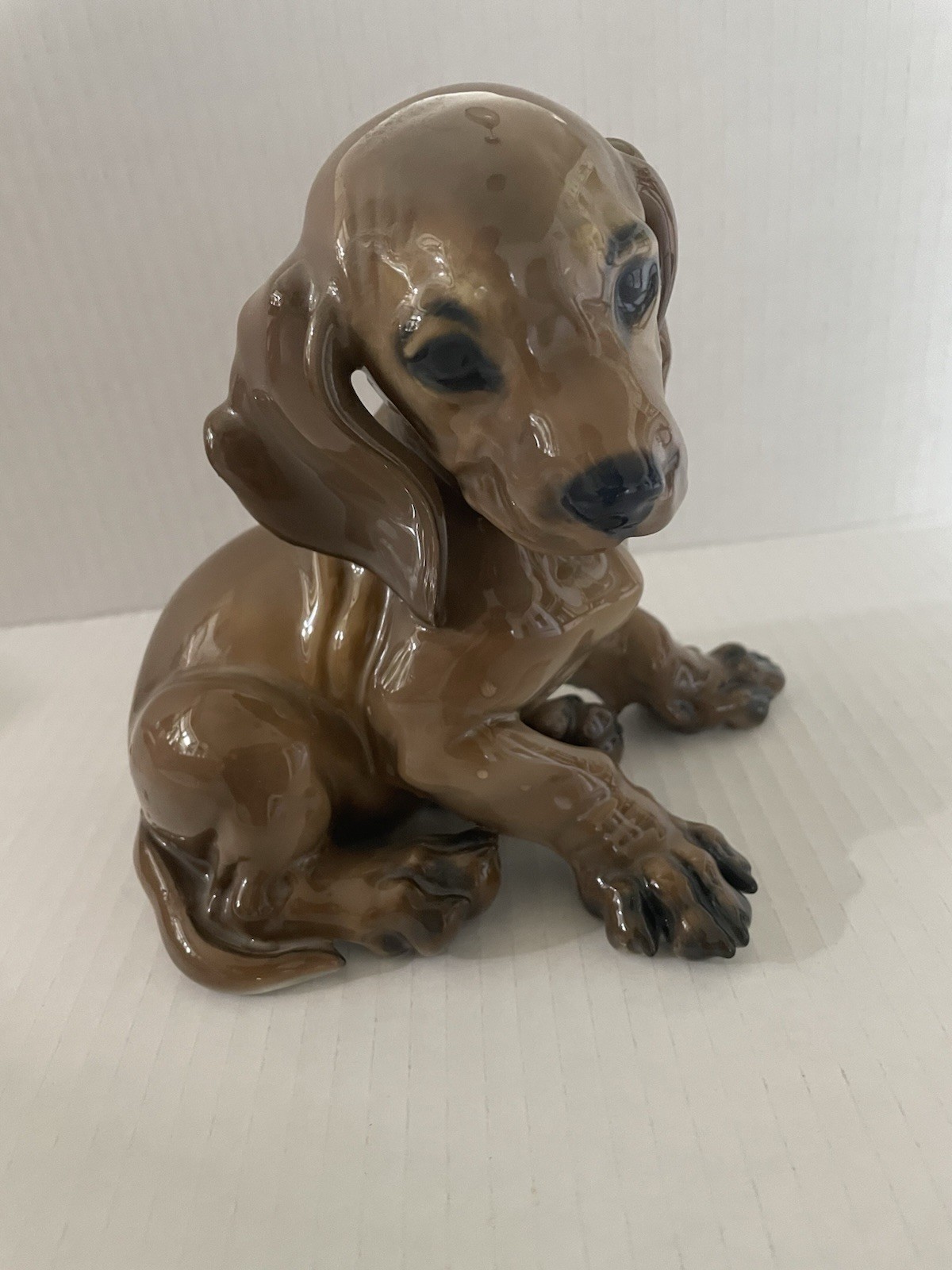 Vintage Rosenthal Germany Dachshund Puppy 6” Handgemalt Theodore Kärner #1247