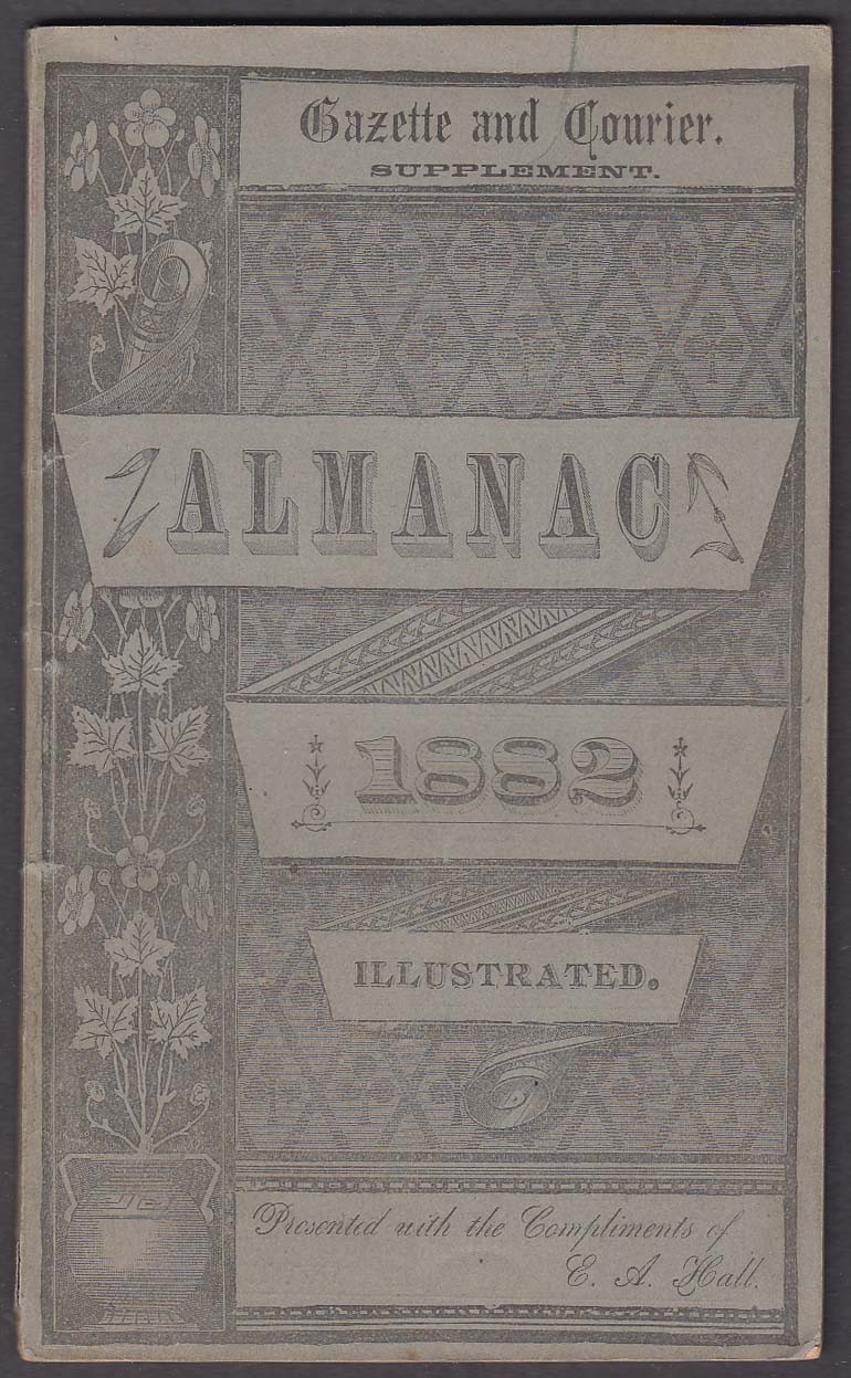 Greenfield MA Gazette & Courier Illustrated Almanac for 1882
