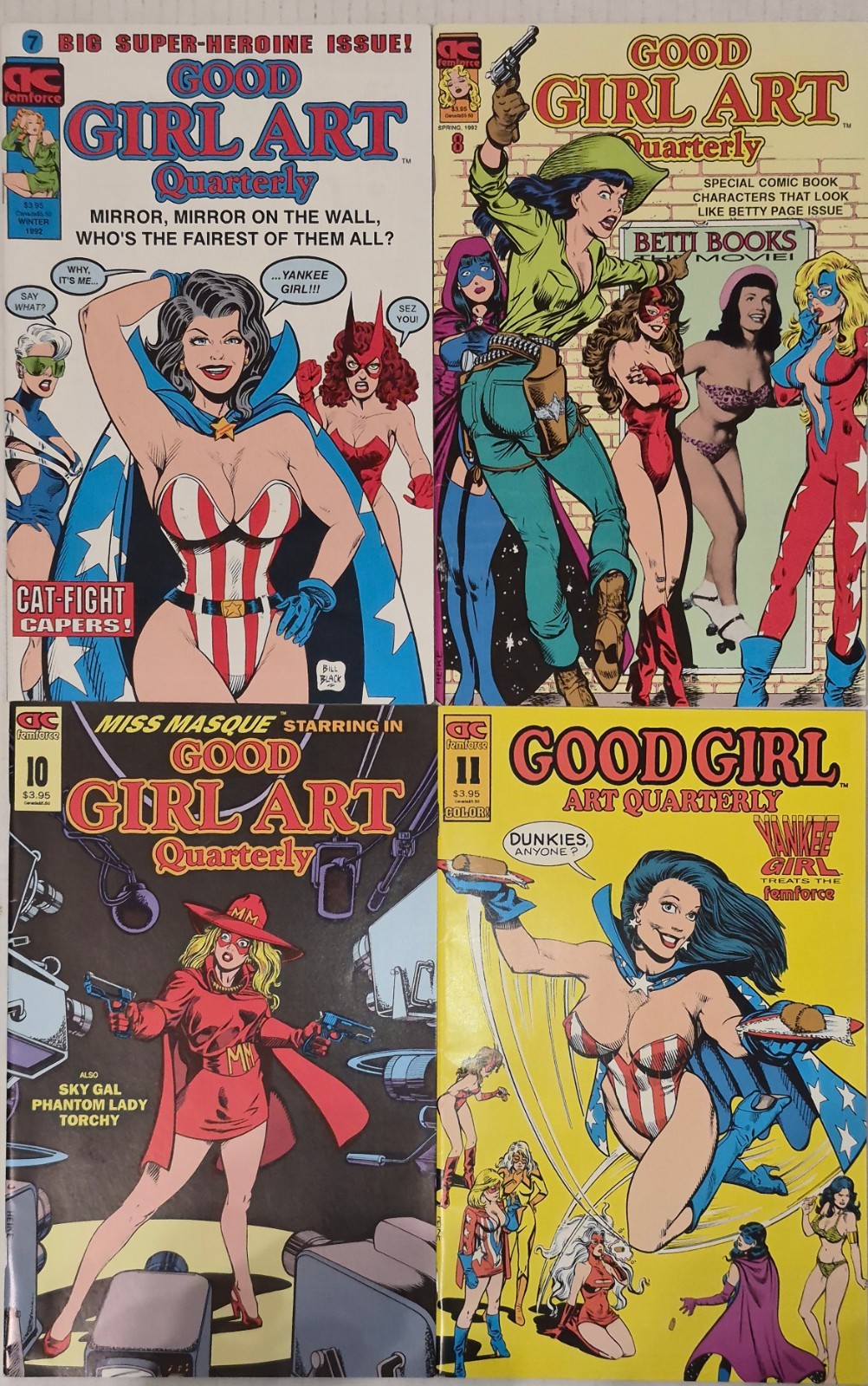 GOOD GIRL ART Lot ☆4 #7-11* VF+ VF- 1991 MATT BAKER Art Phantom Lady, Betty Page GOOD GIRL ART Lot ☆4 #7-11* VF+ VF- 1991 MATT BAKER Art Phantom Lady, Betty Page