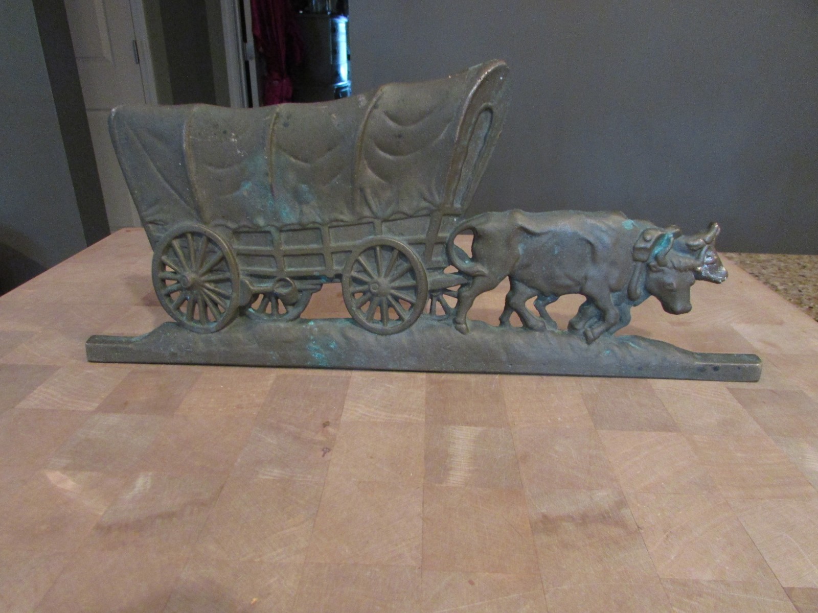 ANTIQUE WILD WEST WAGON USA CAST BRONZE DOORSTOP HEADFORD BROS HITCHENS FOUNDRY ANTIQUE WILD WEST WAGON USA CAST BRONZE DOORSTOP HEADFORD BROS HITCHENS FOUNDRY