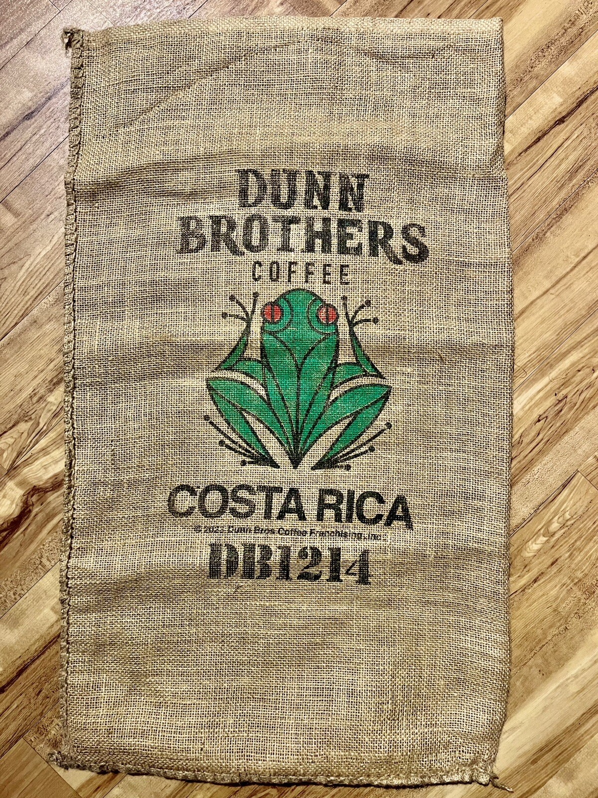 Large Decorative Costa Rica Jute Burlap Coffee Bag - 17” x 30”