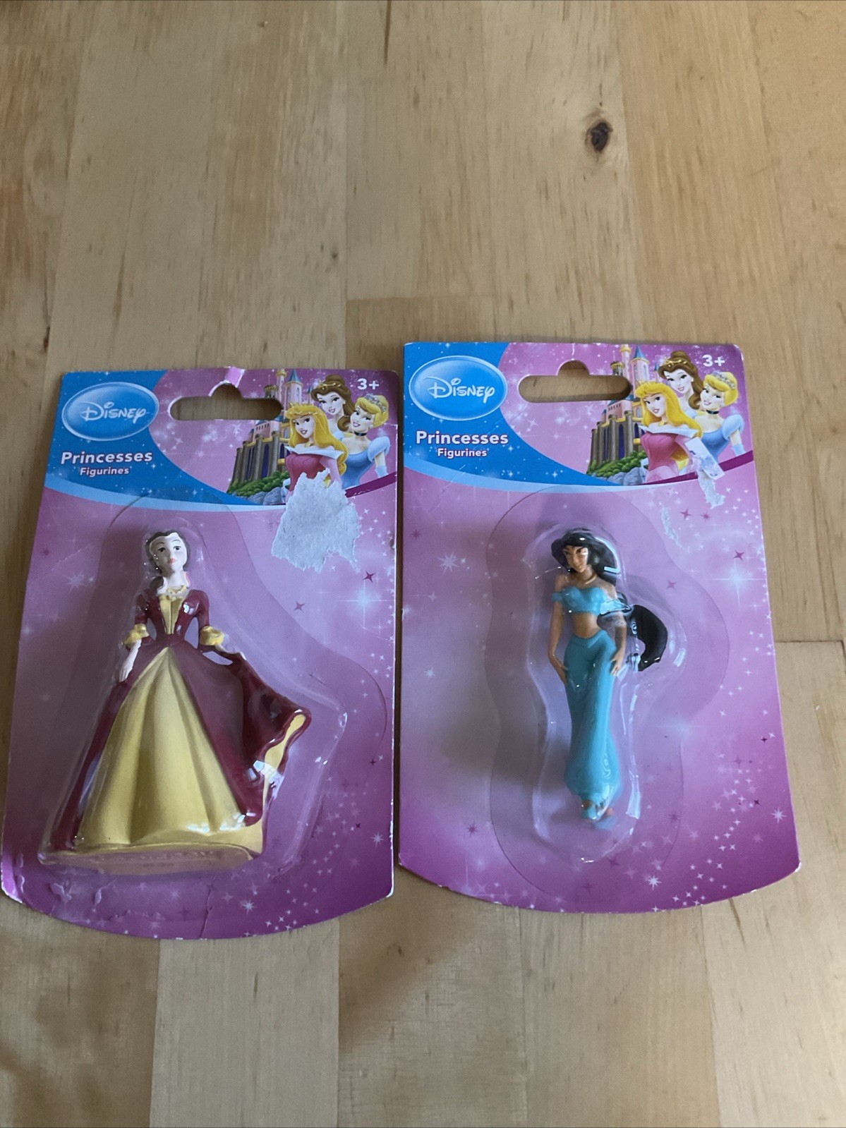 Disney Princess Belle & Jasmine  PVC Figure or Cake Topper Doll Blue Figurines 2